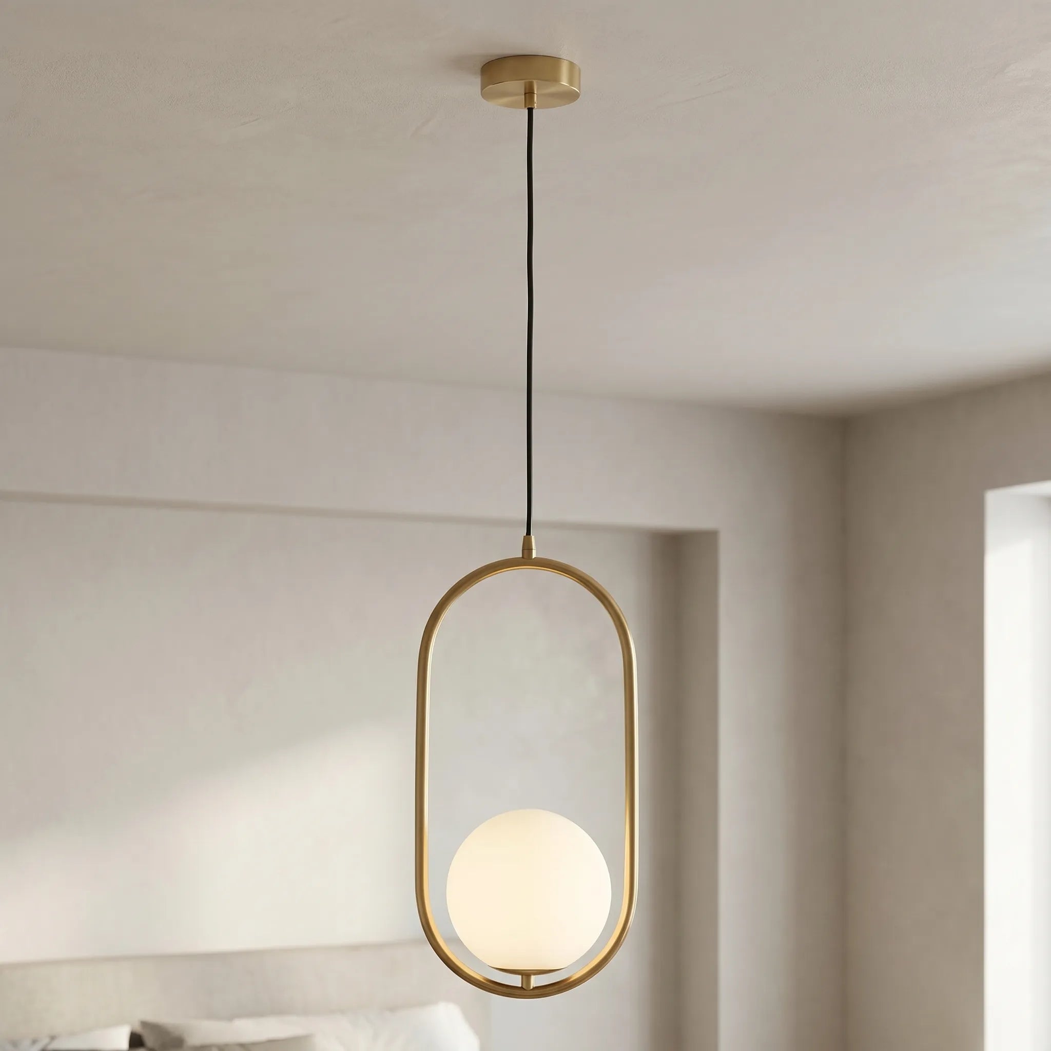 Ovantia™ -  Modern Oval Pendant Light -  Bedside Lighting