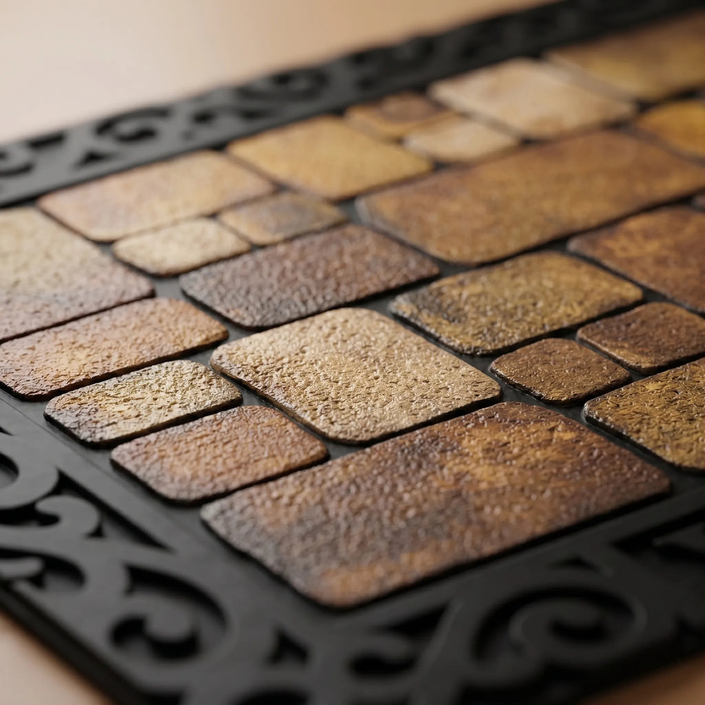 Pebblia™ -  Decorative Indoor Welcome Mat -  Managing Entryway Dirt