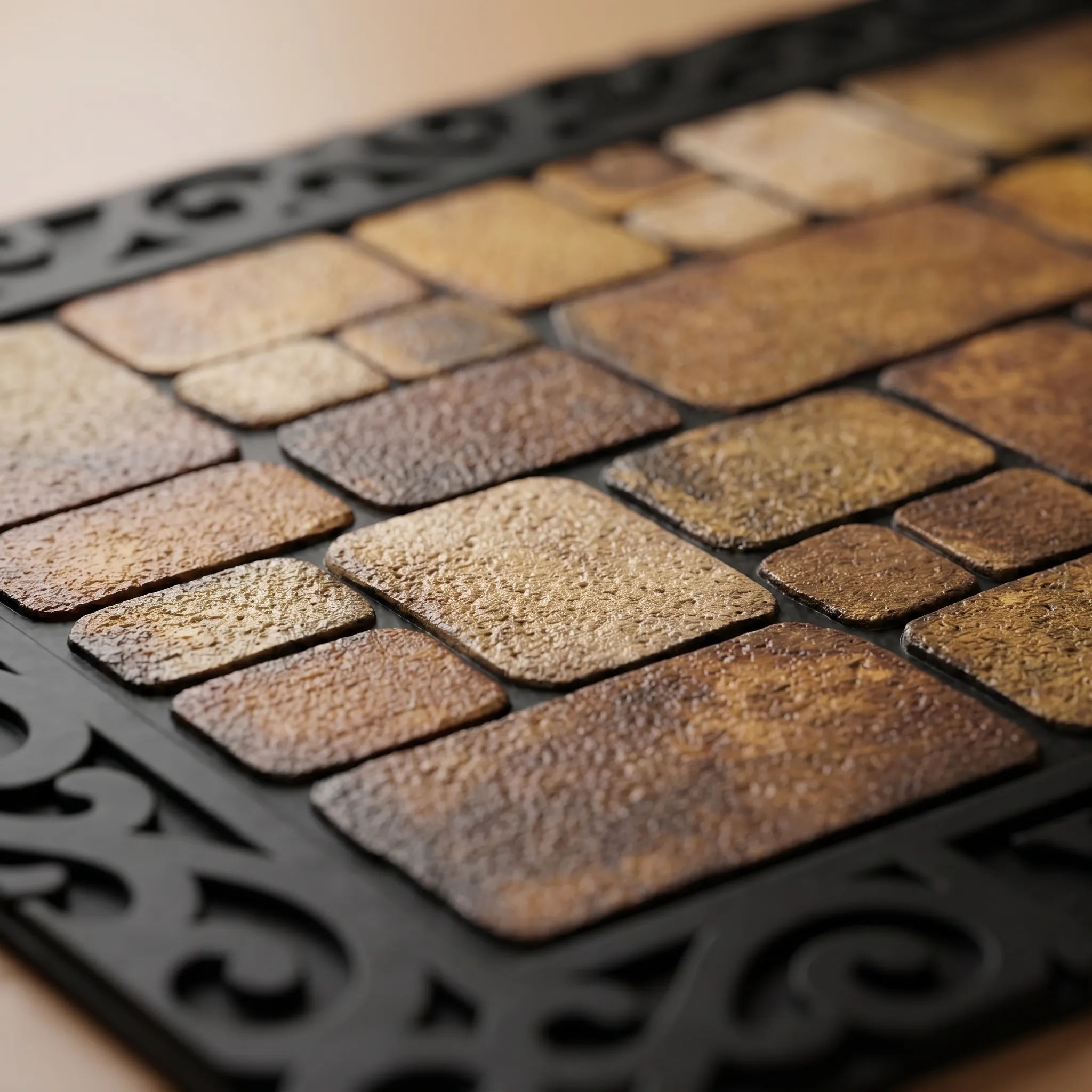 Pebblia™ -  Decorative Indoor Welcome Mat -  Managing Entryway Dirt