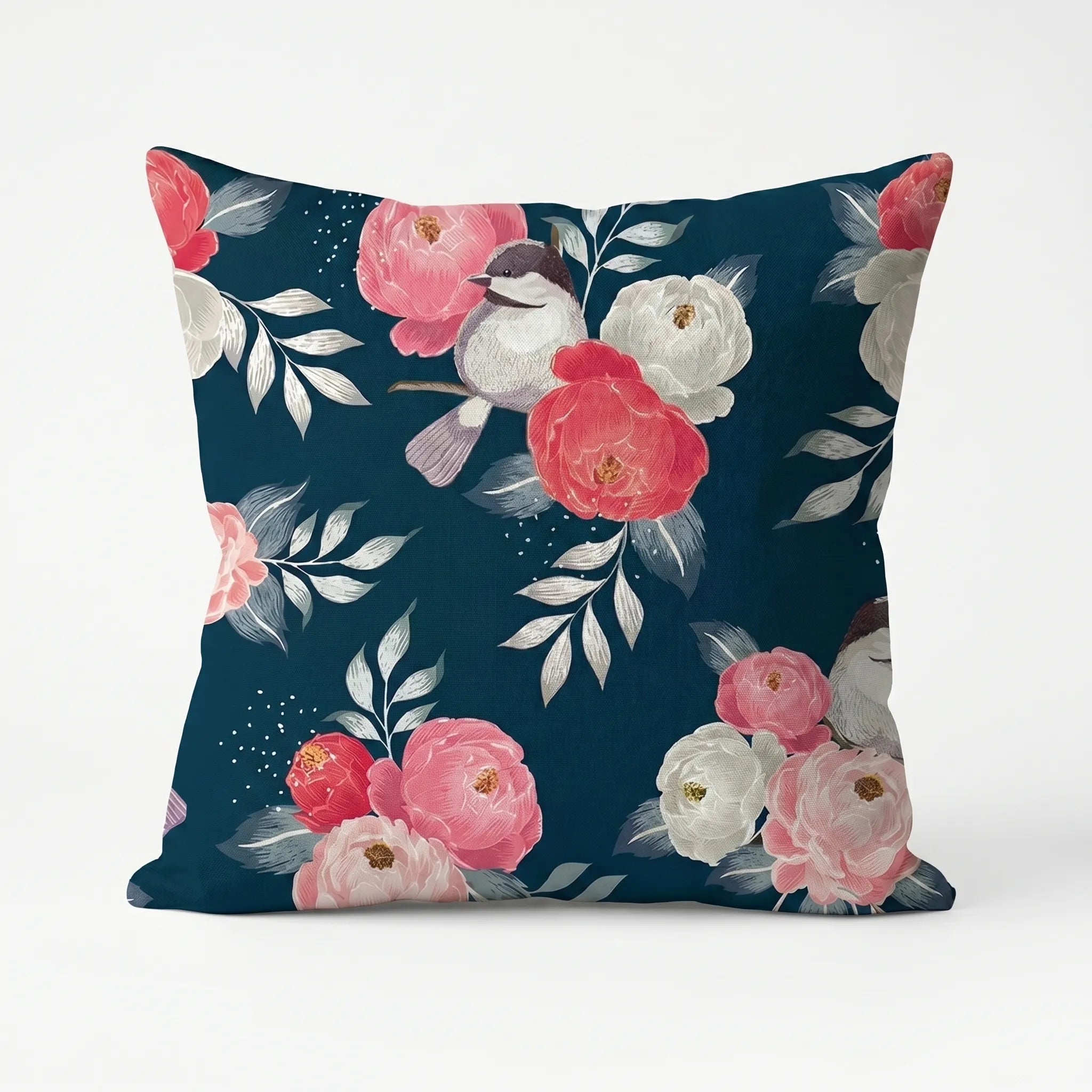 Pinnara™ -  Square Dark Floral Decorative Cushion -  Styling Living Spaces