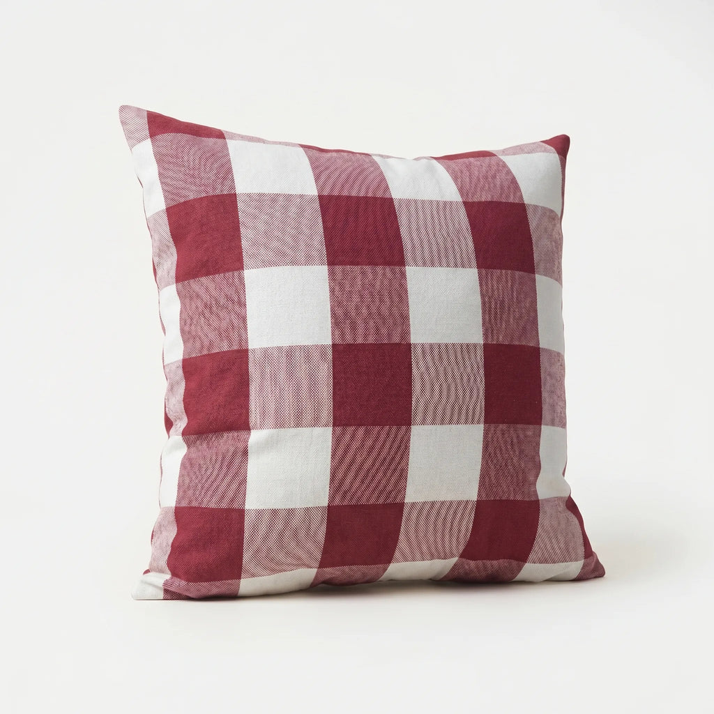 Plaidora™ -  Square Checkered Throw Cushion -  Sofa Backrest Support