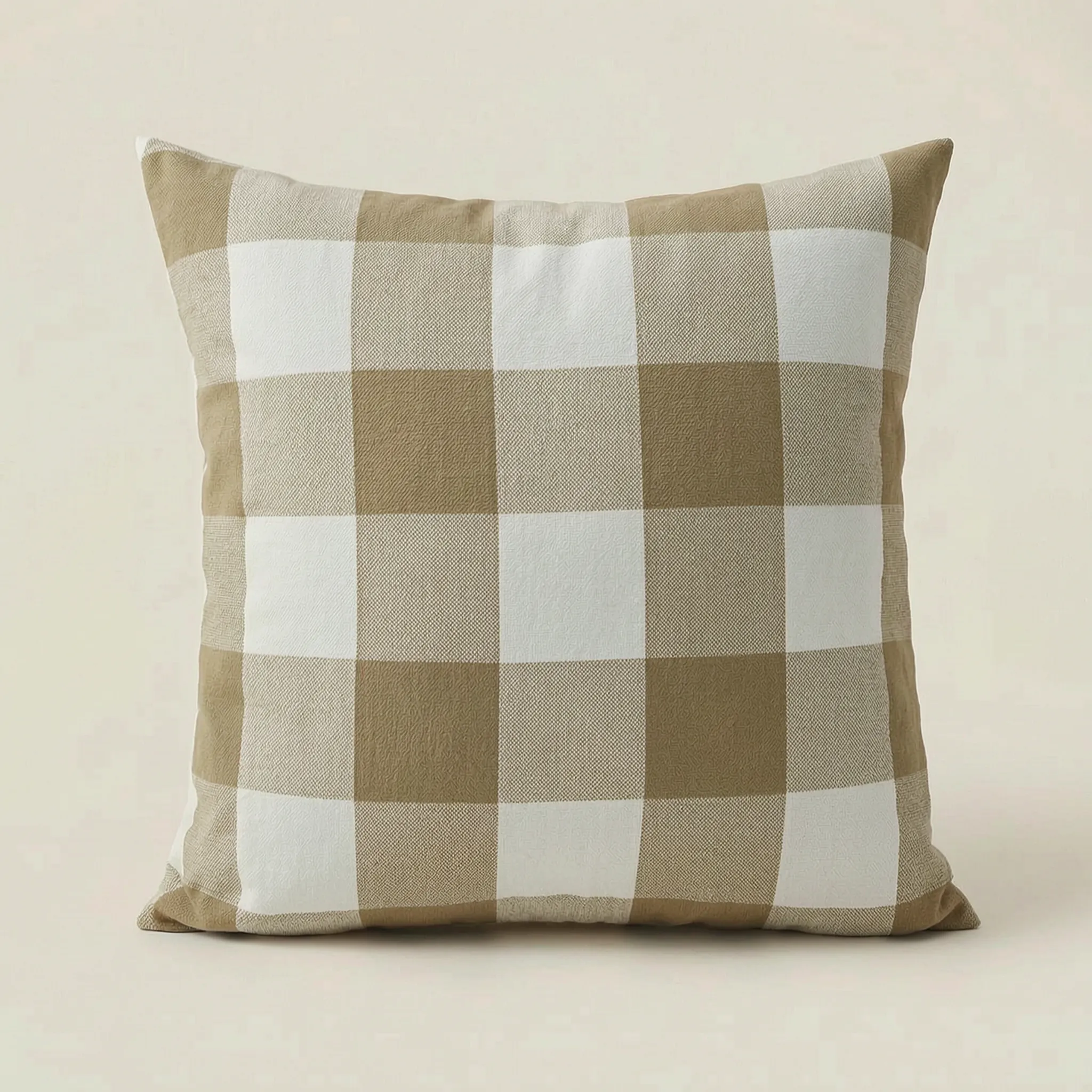 Plaidora™ -  Square Checkered Throw Cushion -  Sofa Backrest Support