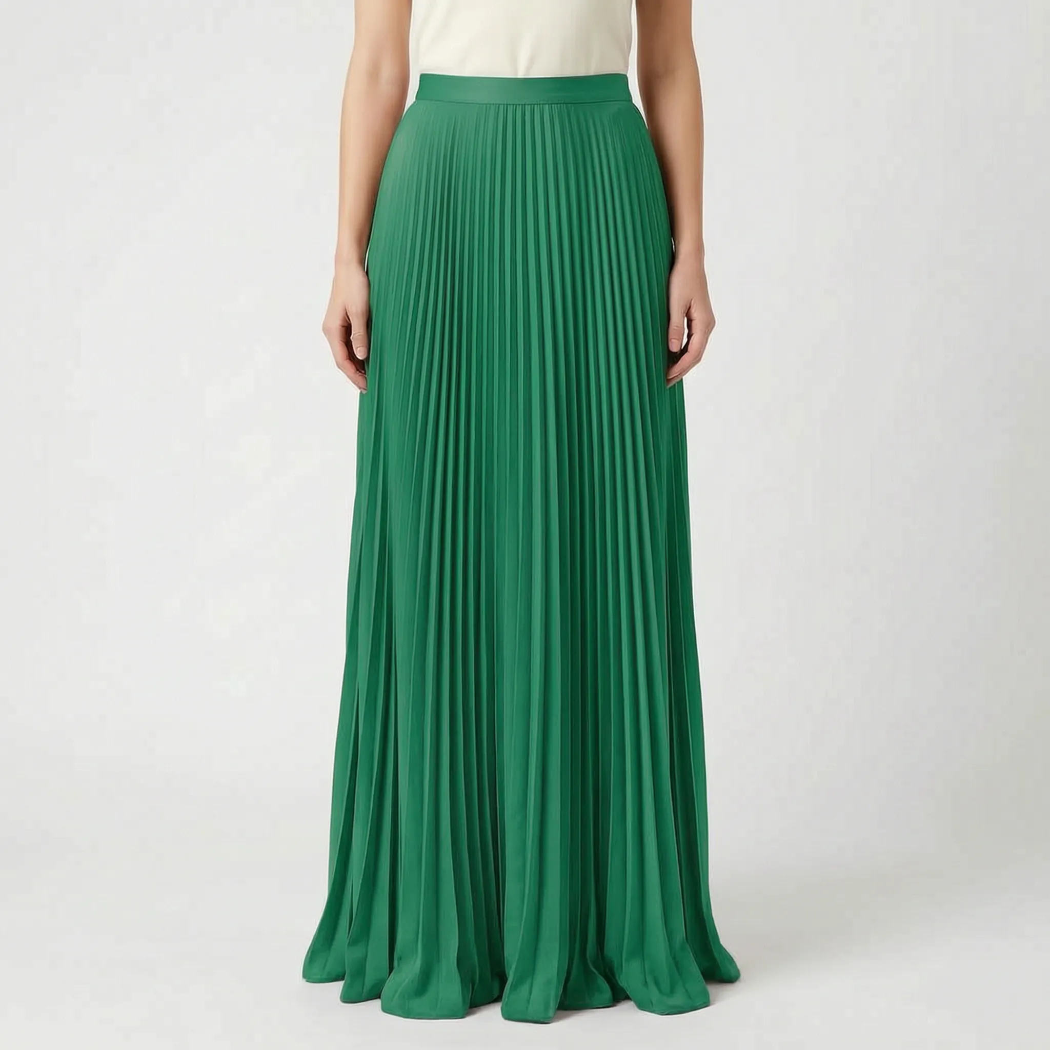 Pleatria™ -  Pleated Maxi Skirt -  Summer City Walks