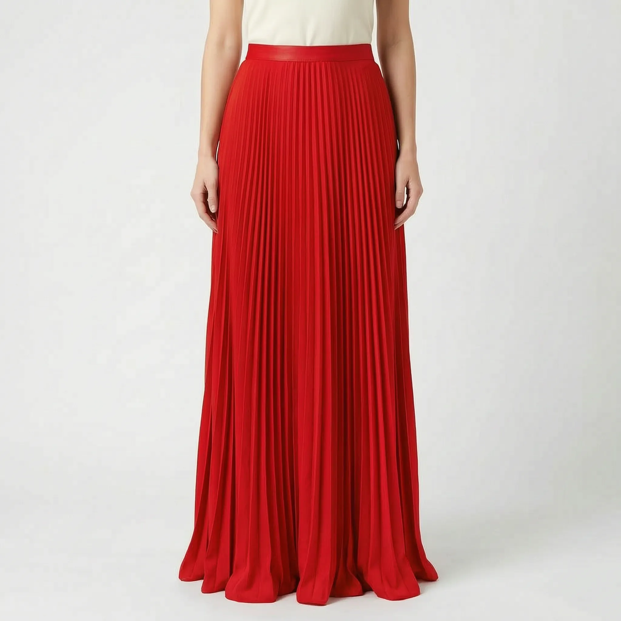 Pleatria™ -  Pleated Maxi Skirt -  Summer City Walks