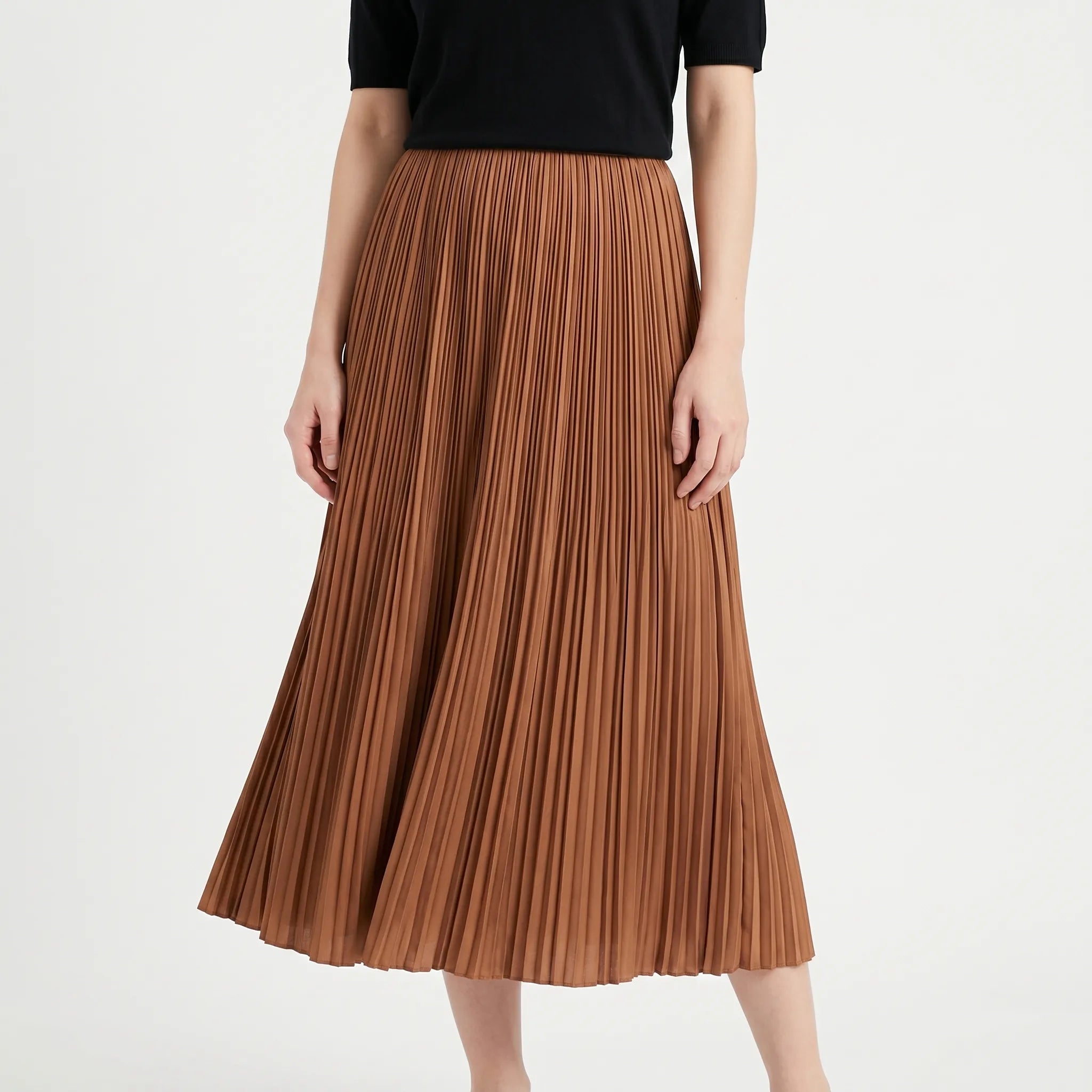 Pliata™ -  Pleated Midi Skirt -  Office Wear