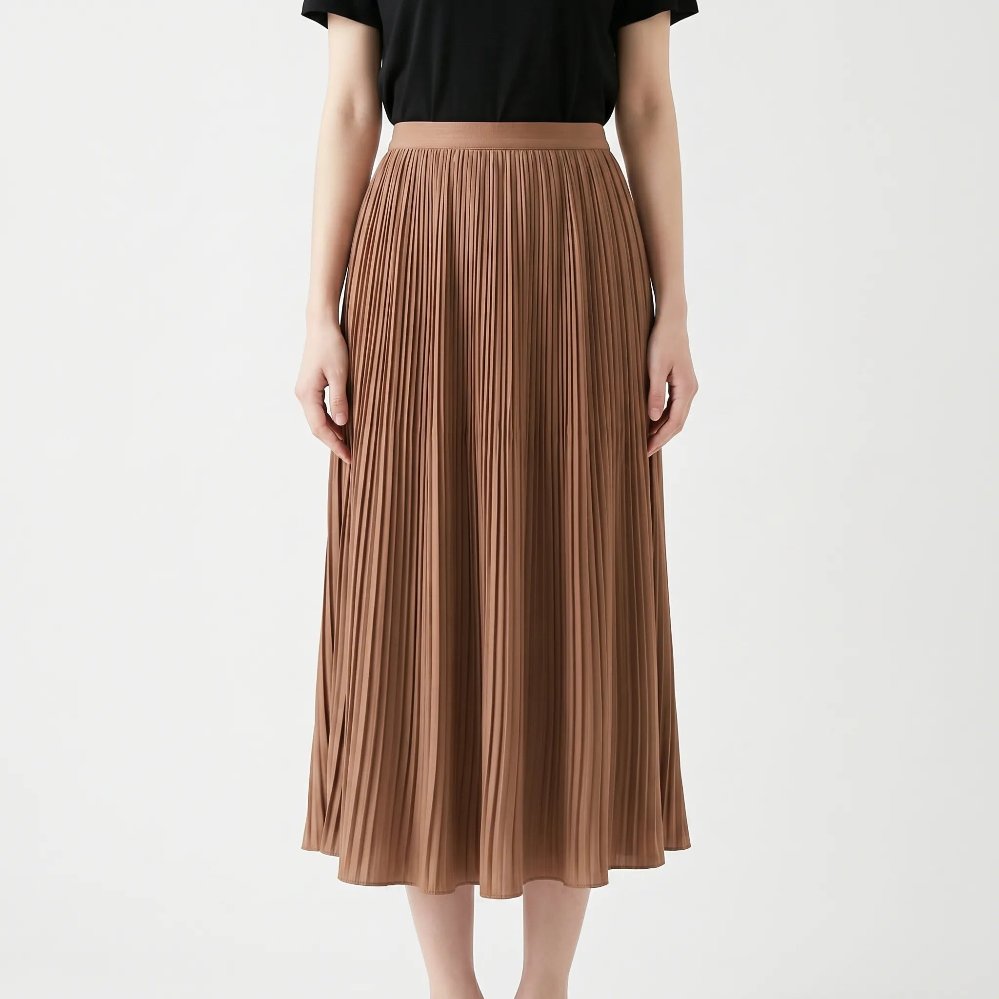 Pliata™ -  Pleated Midi Skirt -  Office Wear