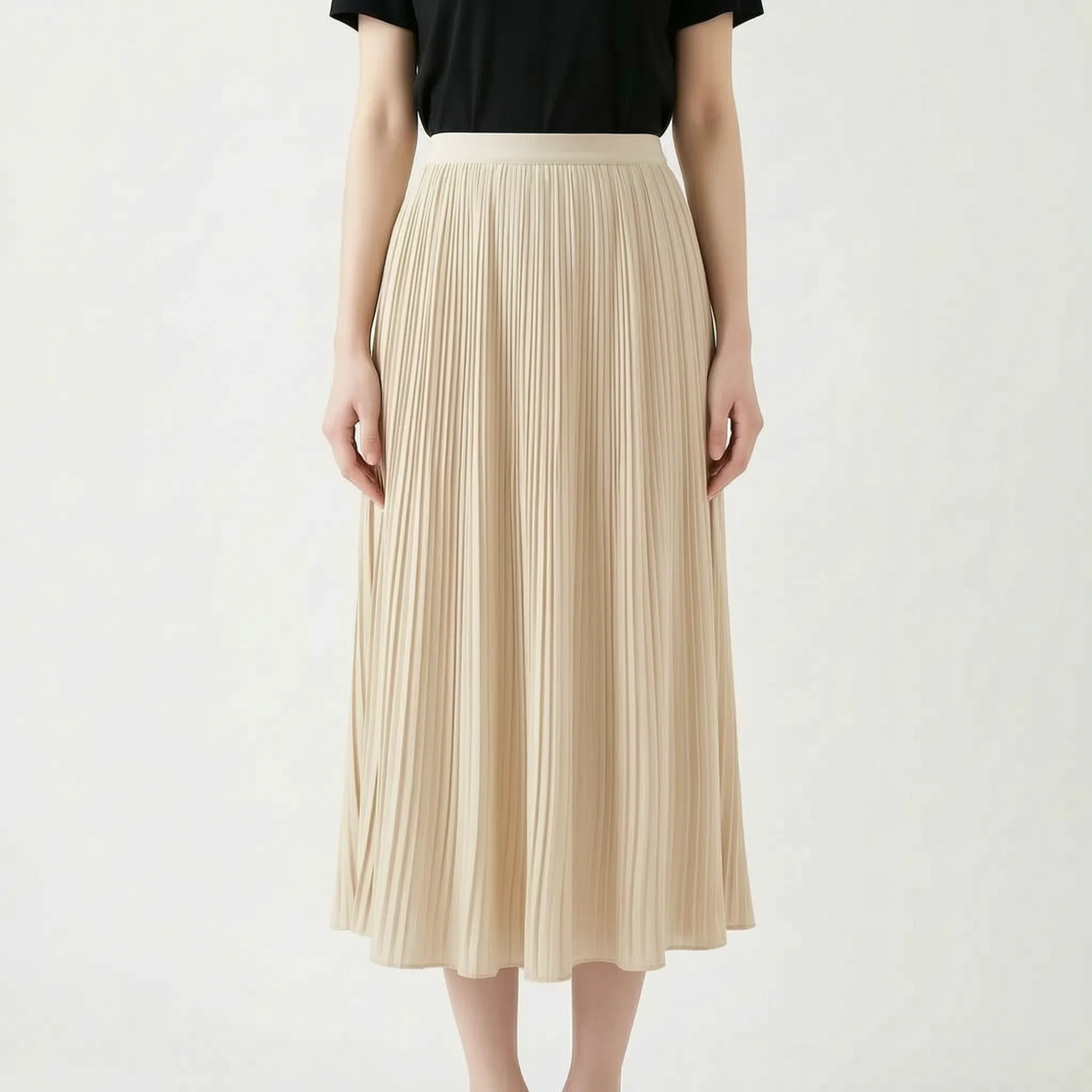 Pliata™ -  Pleated Midi Skirt -  Office Wear