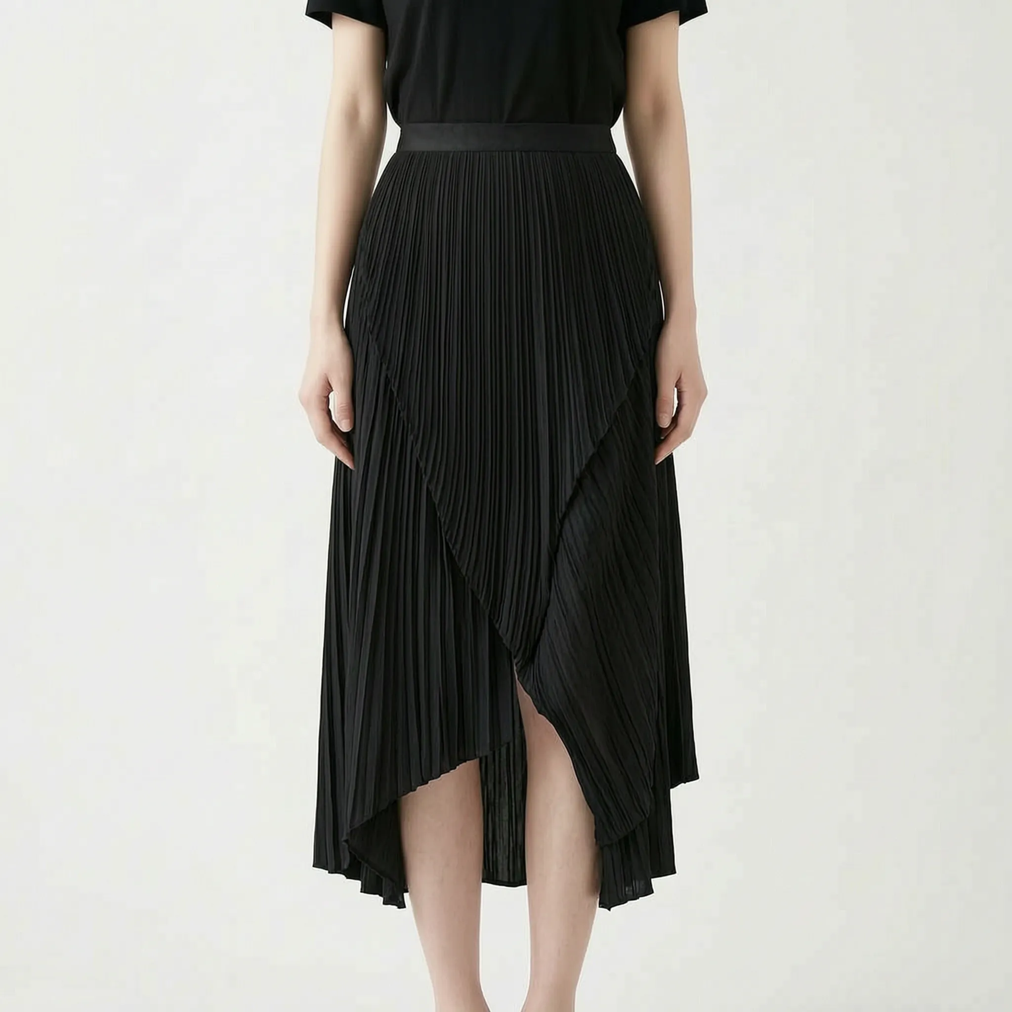 Pliata™ -  Pleated Midi Skirt -  Office Wear