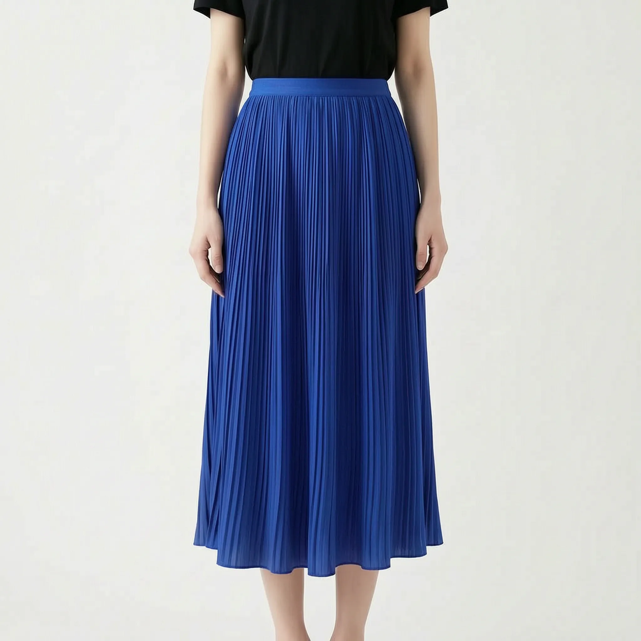 Pliata™ -  Pleated Midi Skirt -  Office Wear