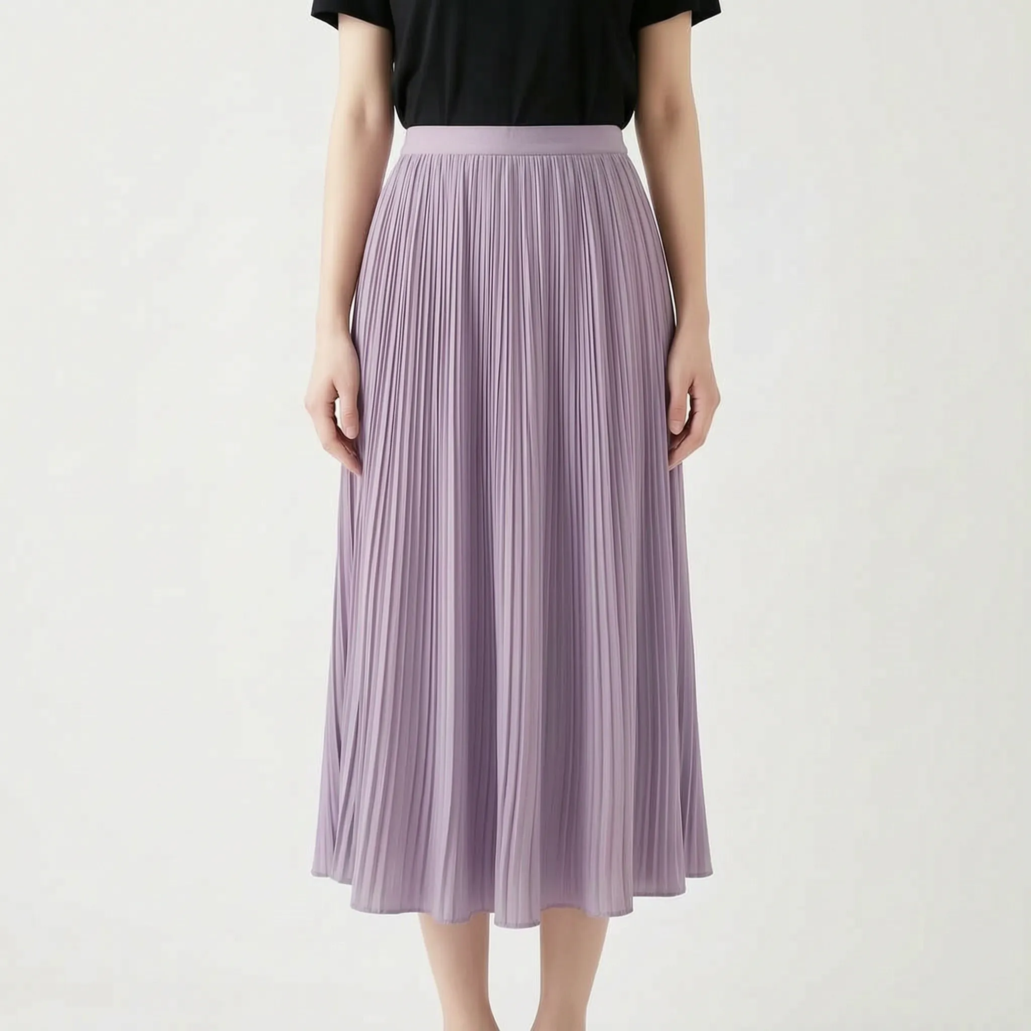 Pliata™ -  Pleated Midi Skirt -  Office Wear