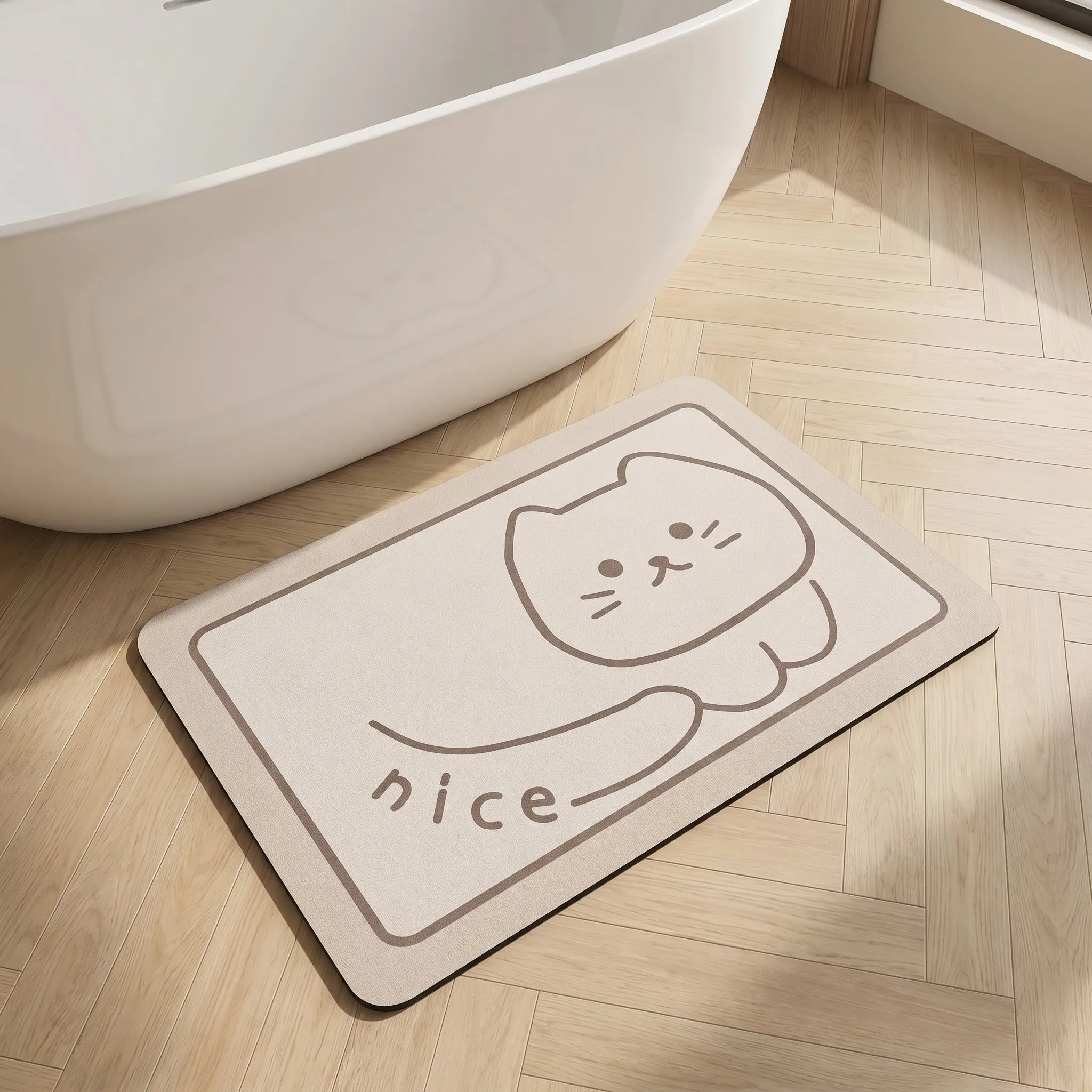 Purromat™ -  Minimalist Cat Floor Mat -  Drying Wet Feet