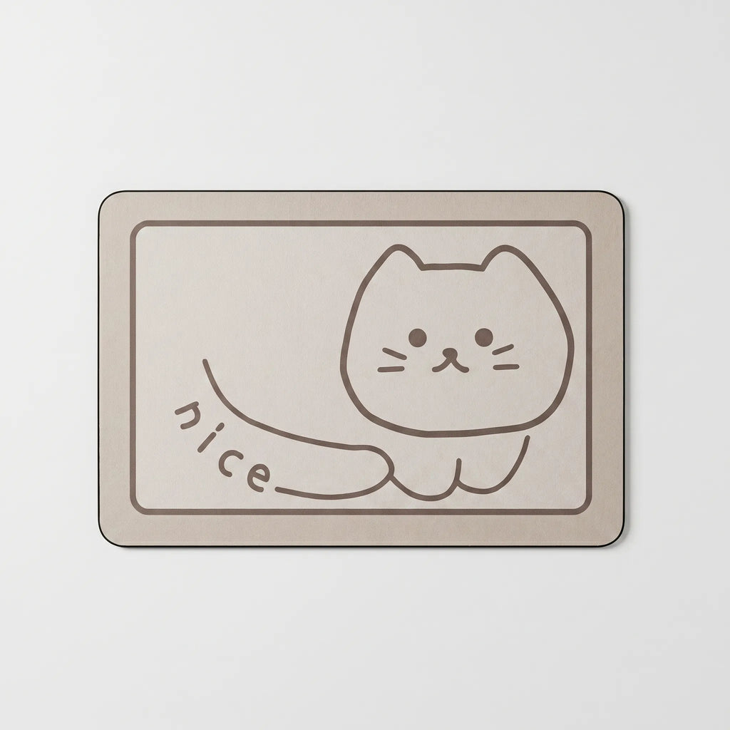 Purromat™ -  Minimalist Cat Floor Mat -  Drying Wet Feet