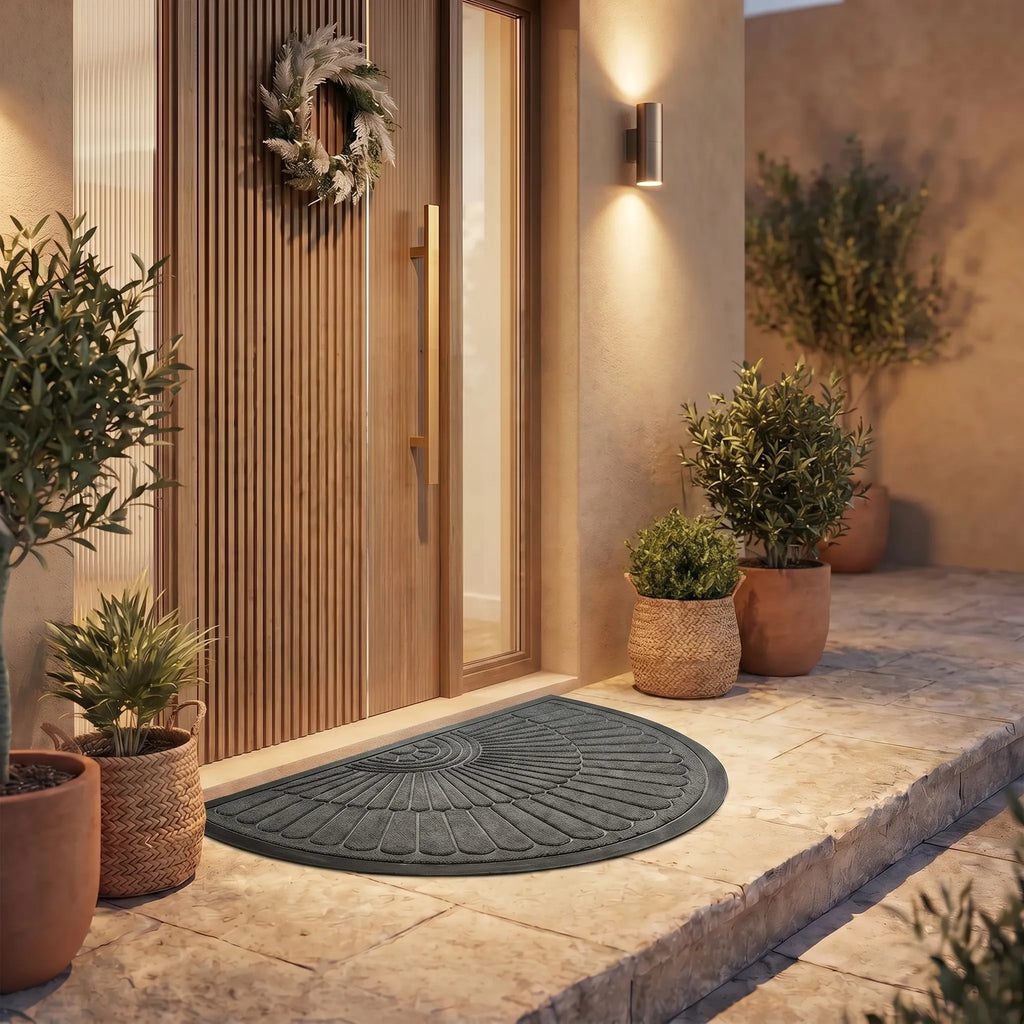 Radiamat™ -  Semi-Circular Textured Doormat -  Wiping Muddy Shoes