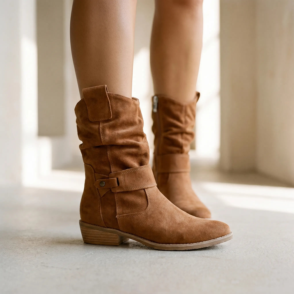 Ruchela™ -  Slouchy Block Heel Boots -  Everyday Casual Wear