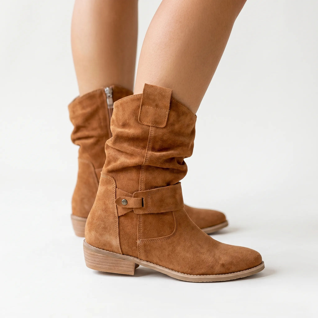 Ruchela™ -  Slouchy Block Heel Boots -  Everyday Casual Wear