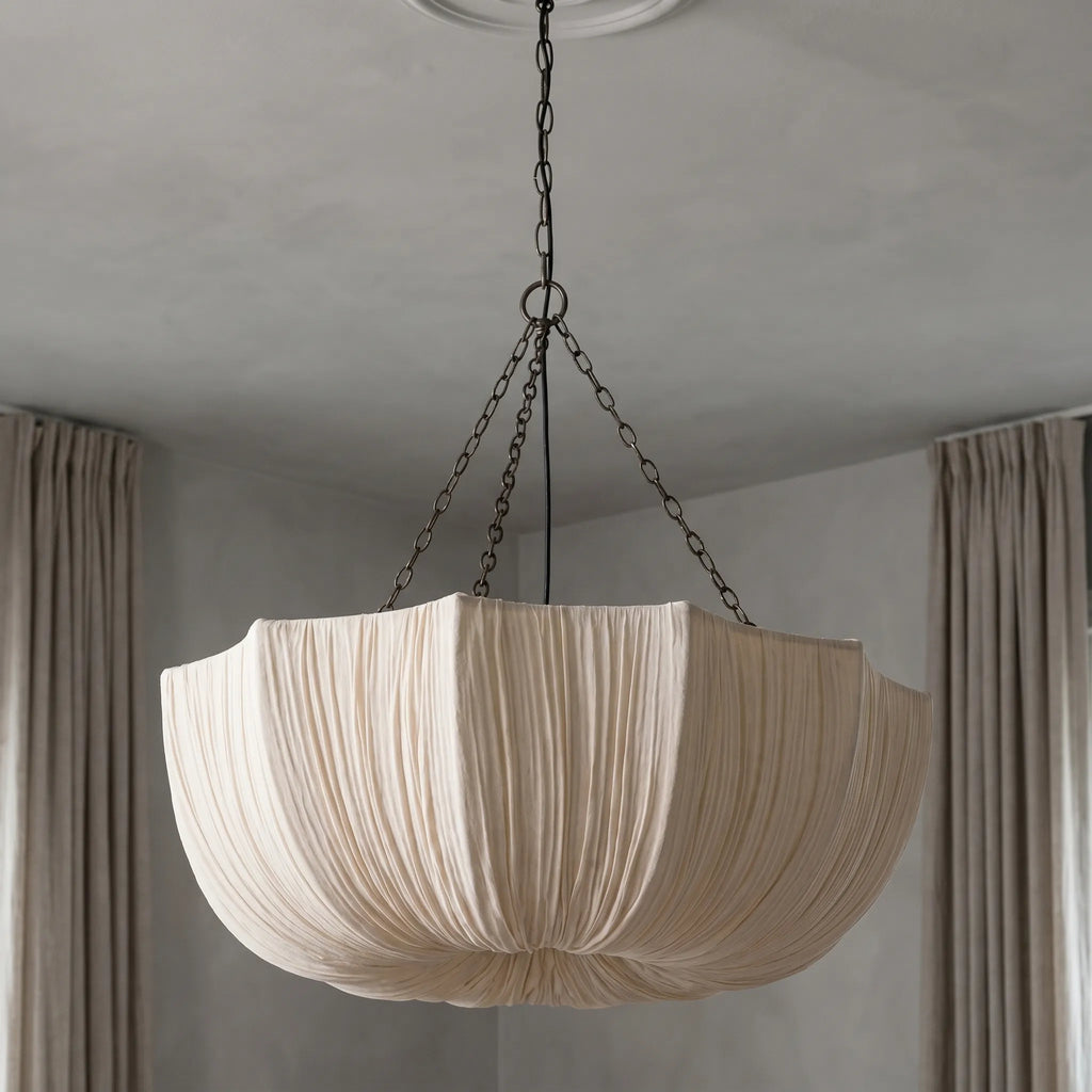 Ruchella™ -  Ruched Shade Ceiling Lamp -  Illuminating Dining Spaces