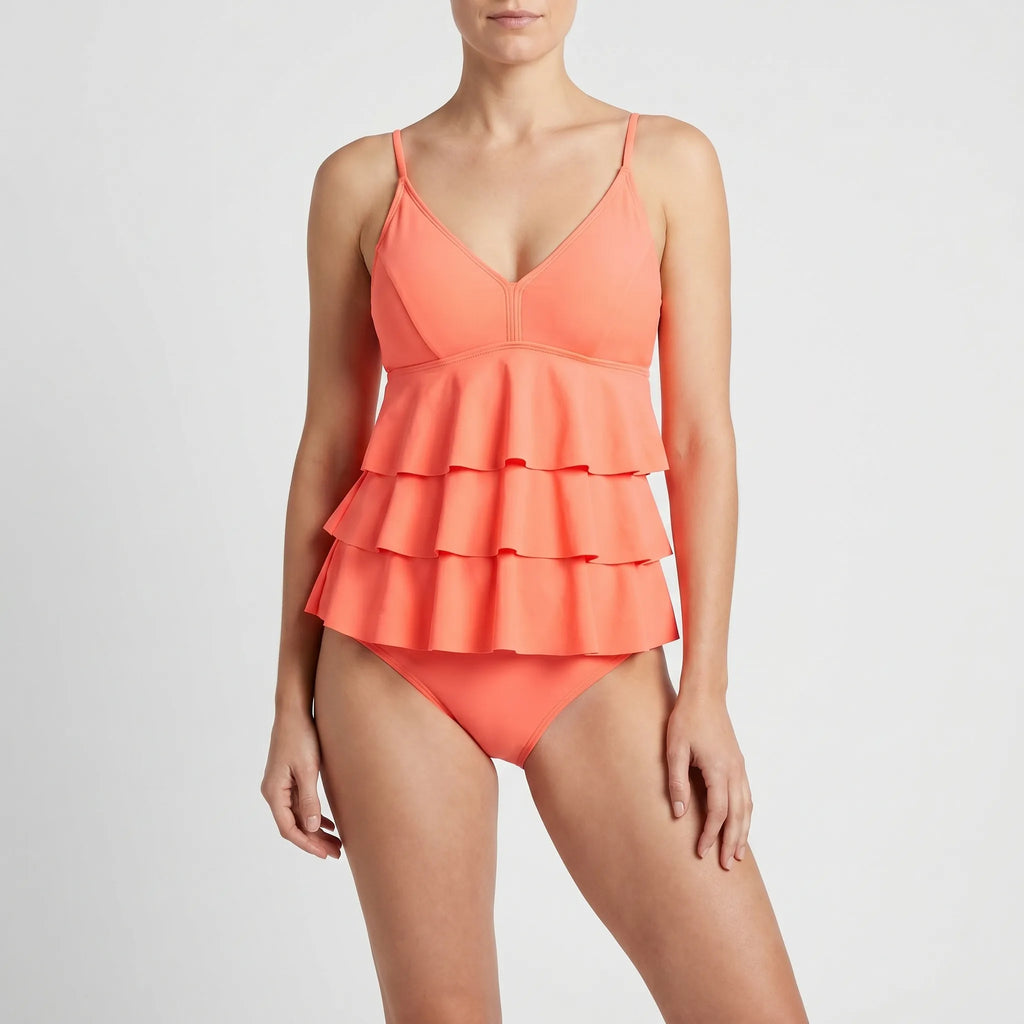 Rufflesse™ -  Tiered Ruffle Swimsuit -  Poolside Lounging