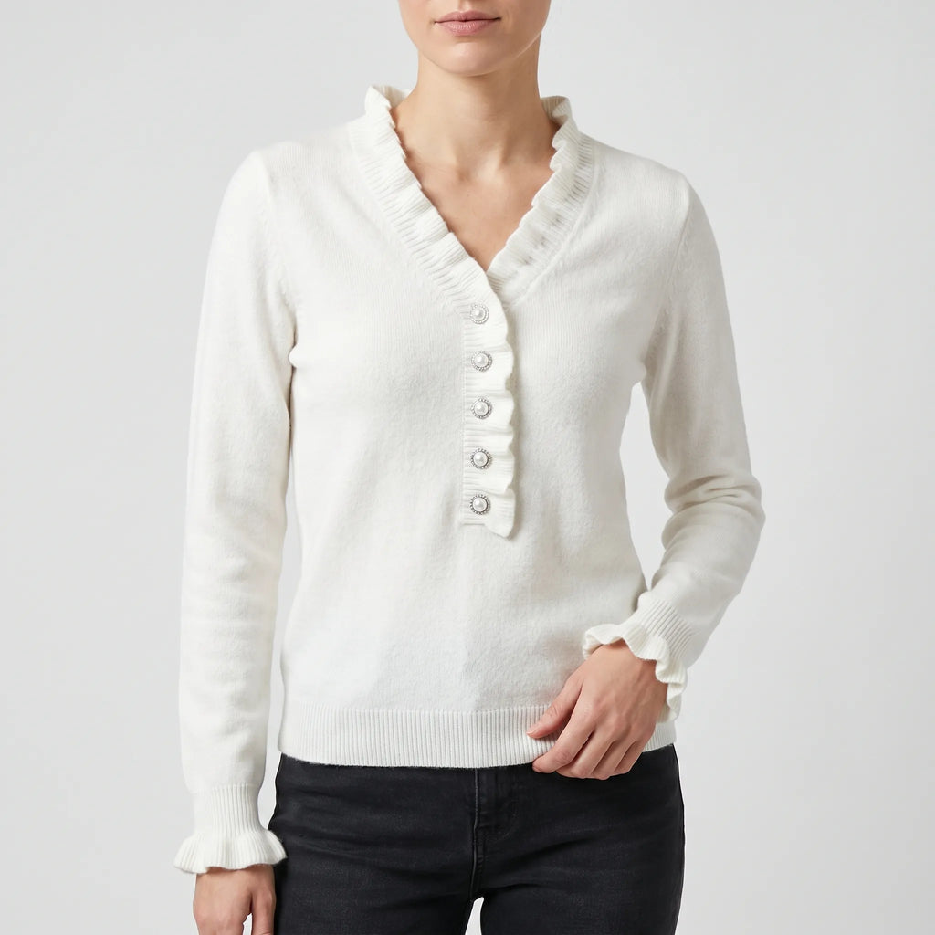 Rufflia™ -  Long Sleeve Ruffle Blouse -  Office Styling
