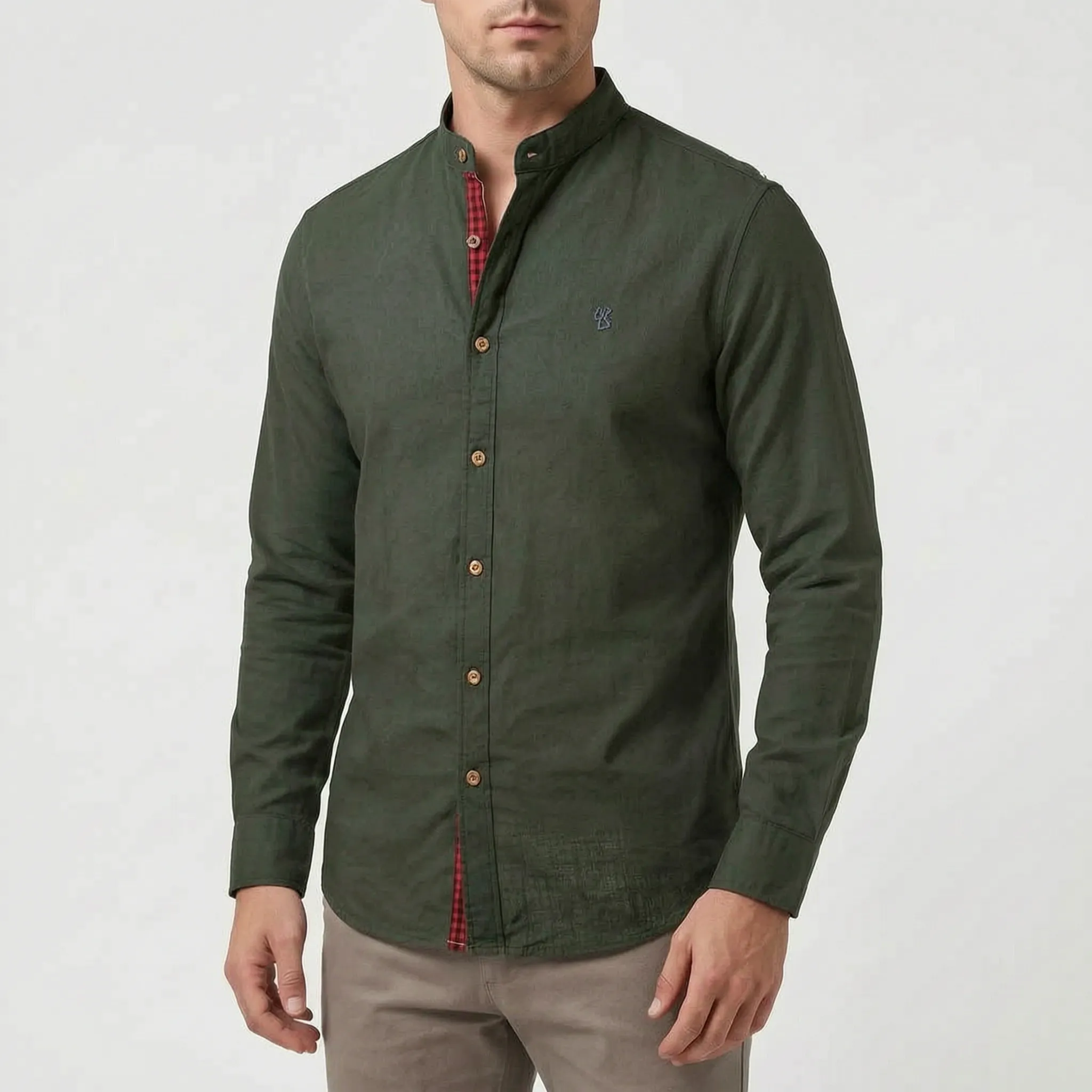 Sartium™ -  Slim Fit Mandarin Shirt -  Smart Casual Wear