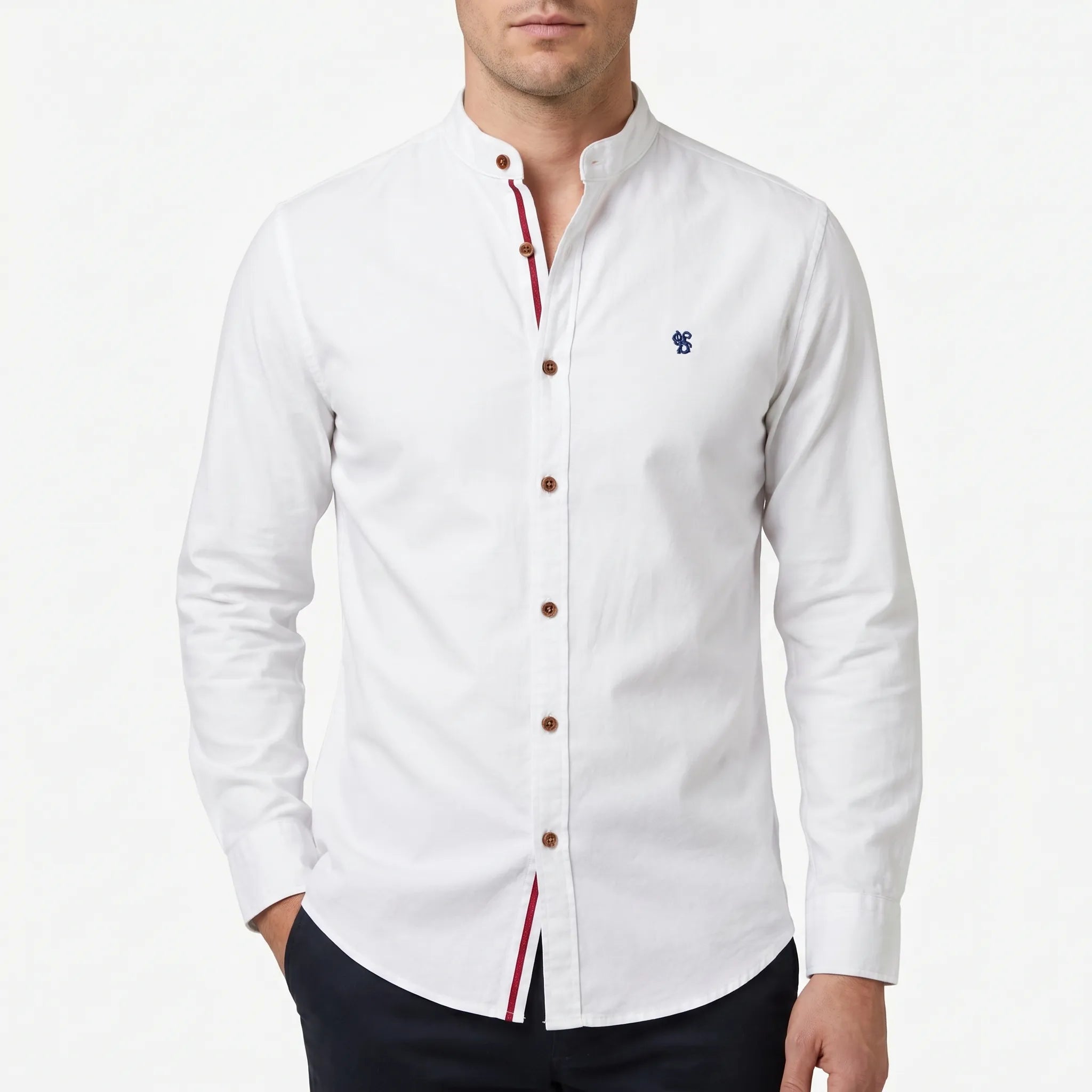 Sartium™ -  Slim Fit Mandarin Shirt -  Smart Casual Wear