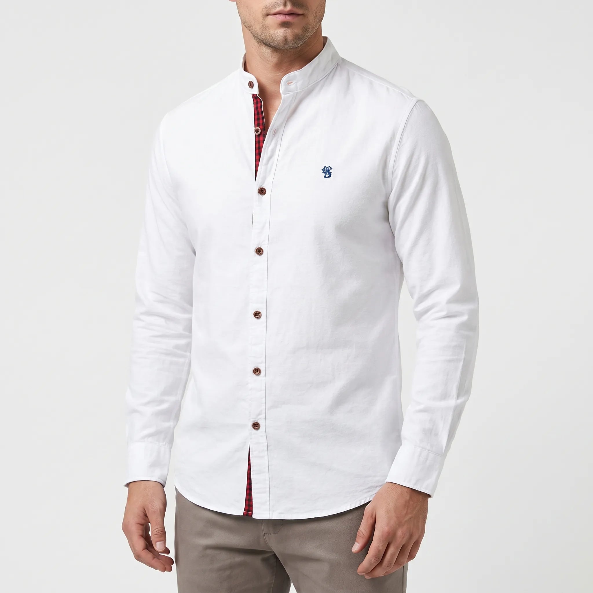 Sartium™ -  Slim Fit Mandarin Shirt -  Smart Casual Wear