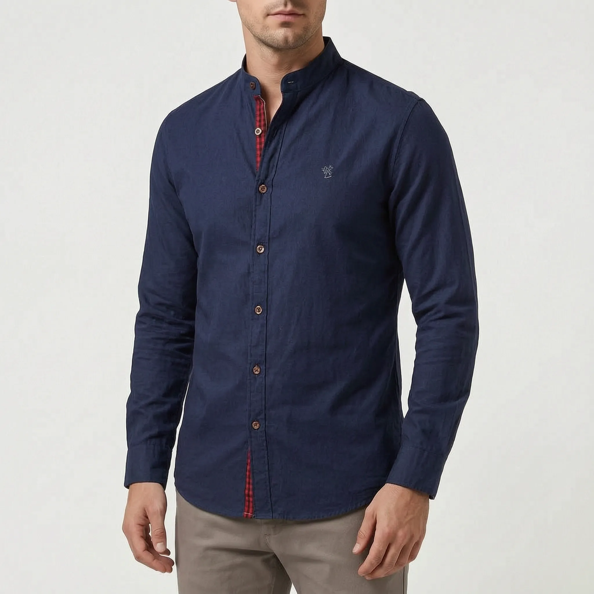 Sartium™ -  Slim Fit Mandarin Shirt -  Smart Casual Wear