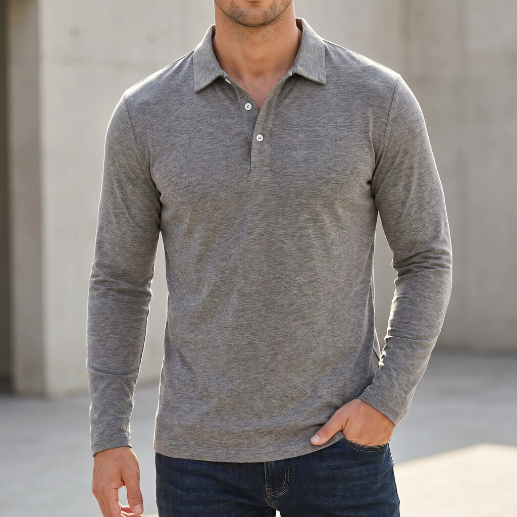 Sartoris™ -  Long Sleeve Polo Shirt -  Workday Styling