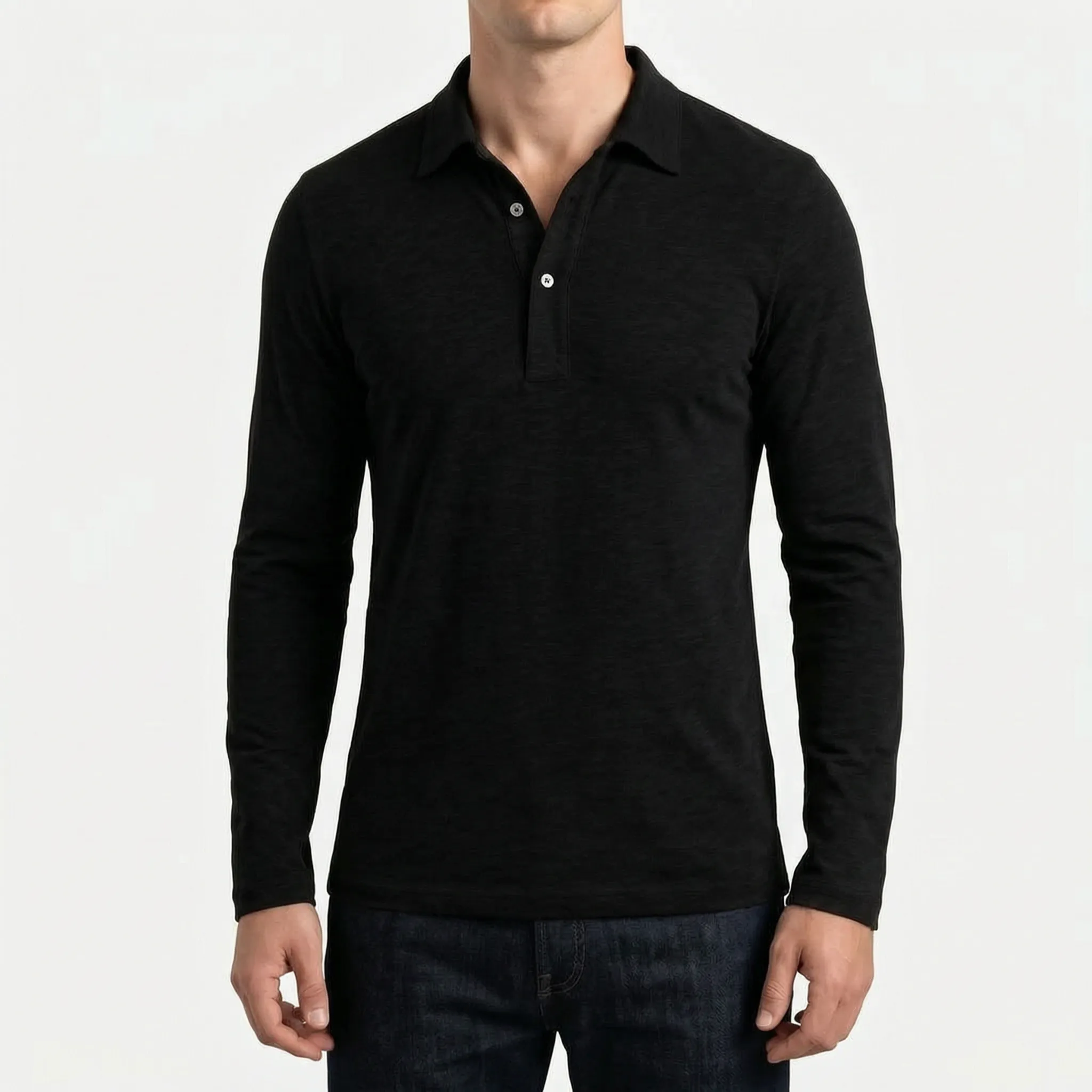 Sartoris™ -  Long Sleeve Polo Shirt -  Workday Styling