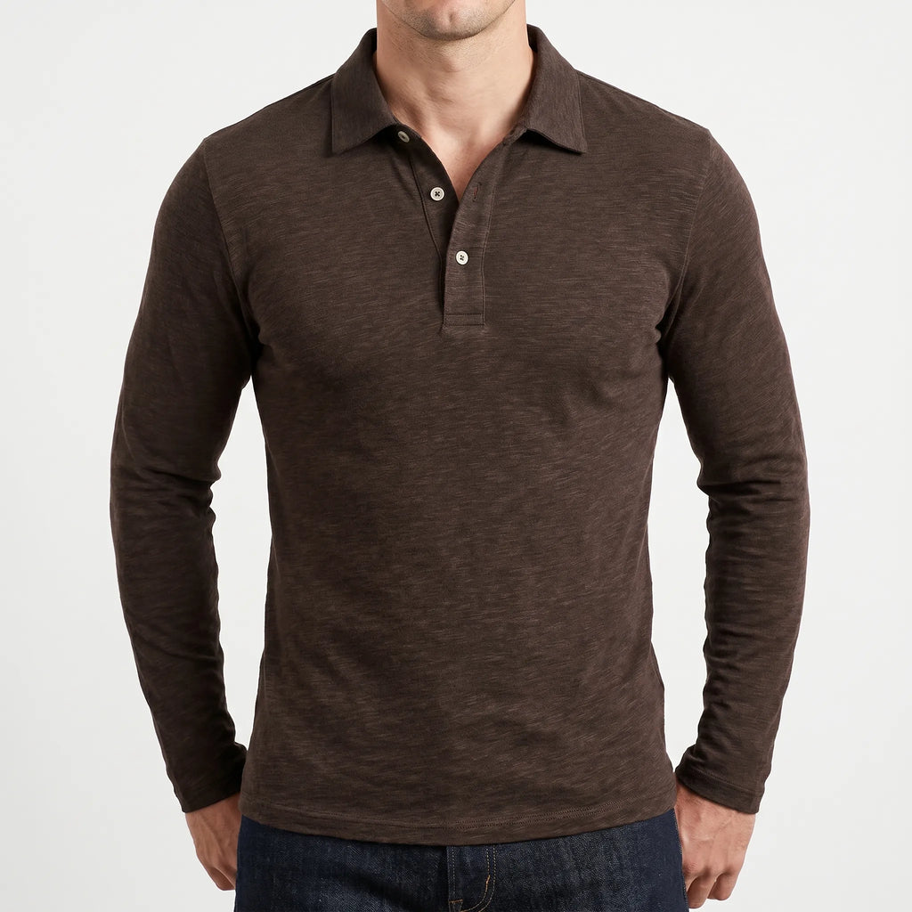 Sartoris™ -  Long Sleeve Polo Shirt -  Workday Styling