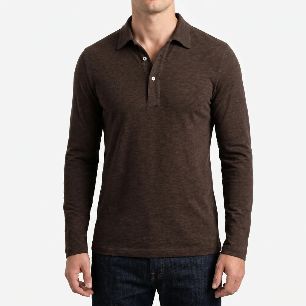 Sartoris™ -  Long Sleeve Polo Shirt -  Workday Styling