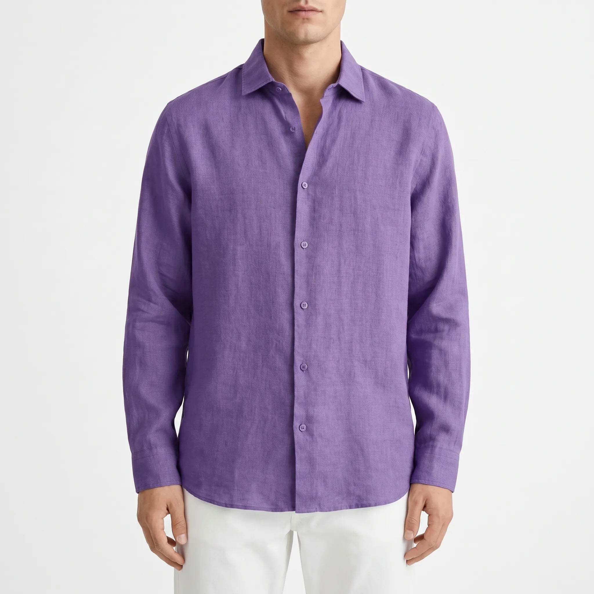 Sartorix™ -  Men's Textured Long-Sleeve Shirt -  Smart-Casual Office Days