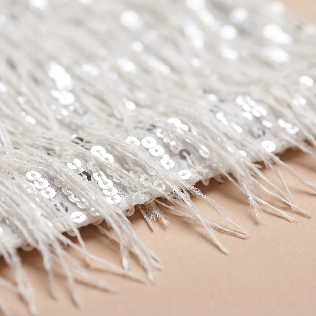 Shimmera™ -  Sleeveless Fringed Mini Dress -  Evening Parties