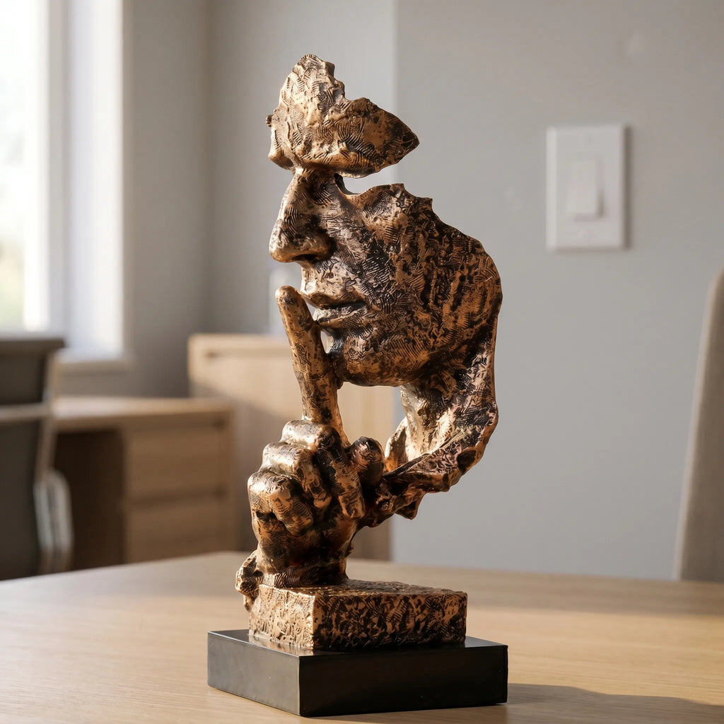 Silensia™ -  Abstract Face Sculpture -  Shelf Styling