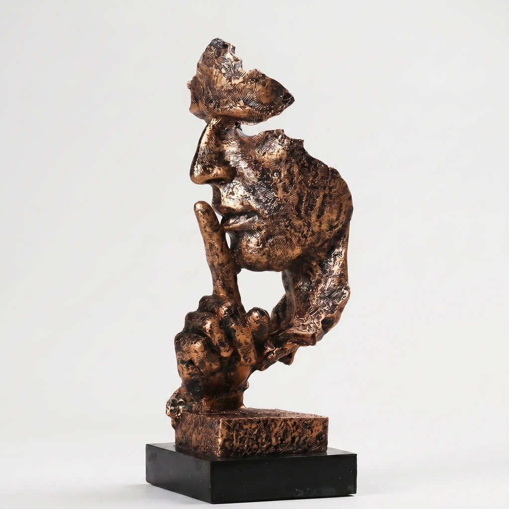 Silensia™ -  Abstract Face Sculpture -  Shelf Styling