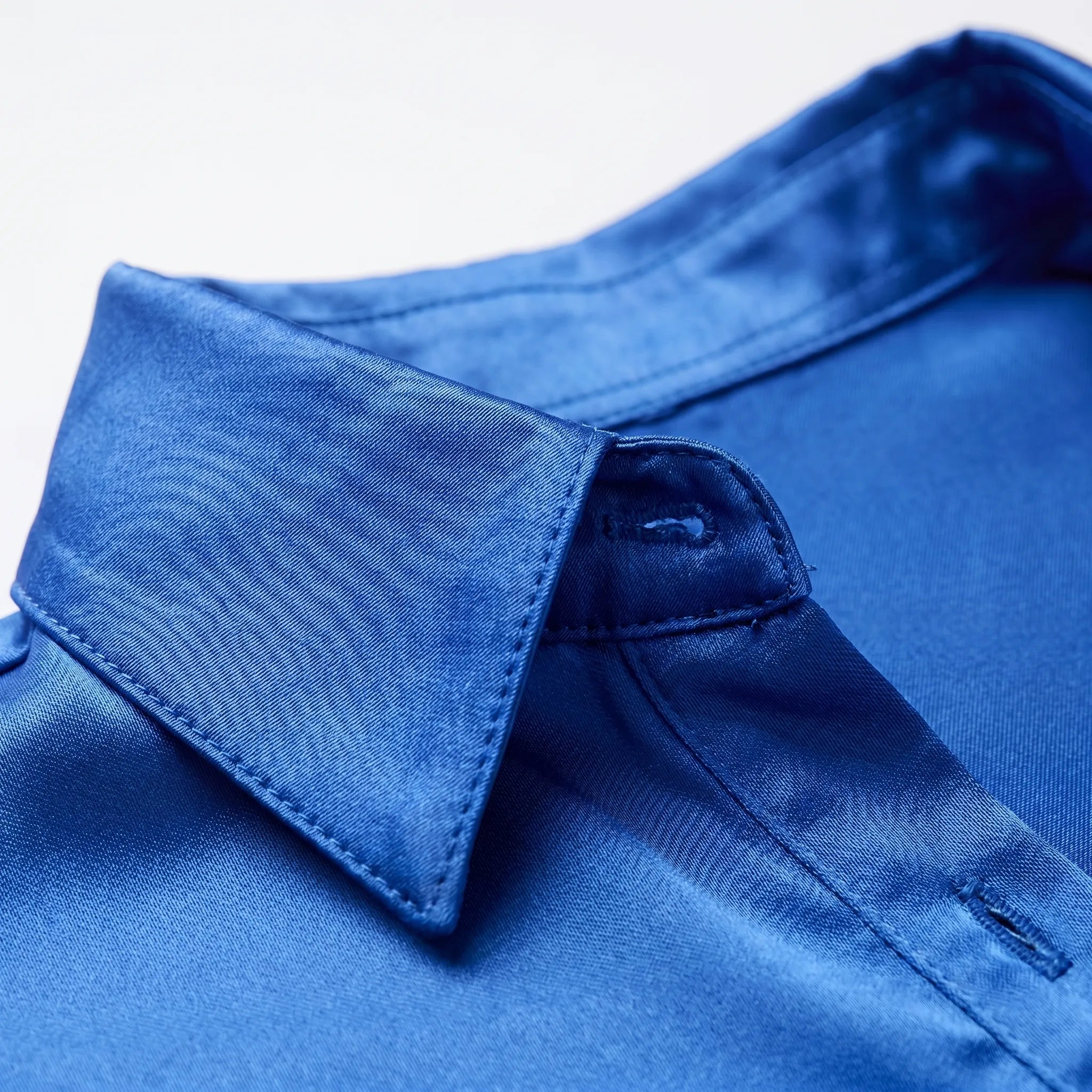 Silvanae™ -  High-Shine Button-Up Blouse -  Smart-Casual Dressing