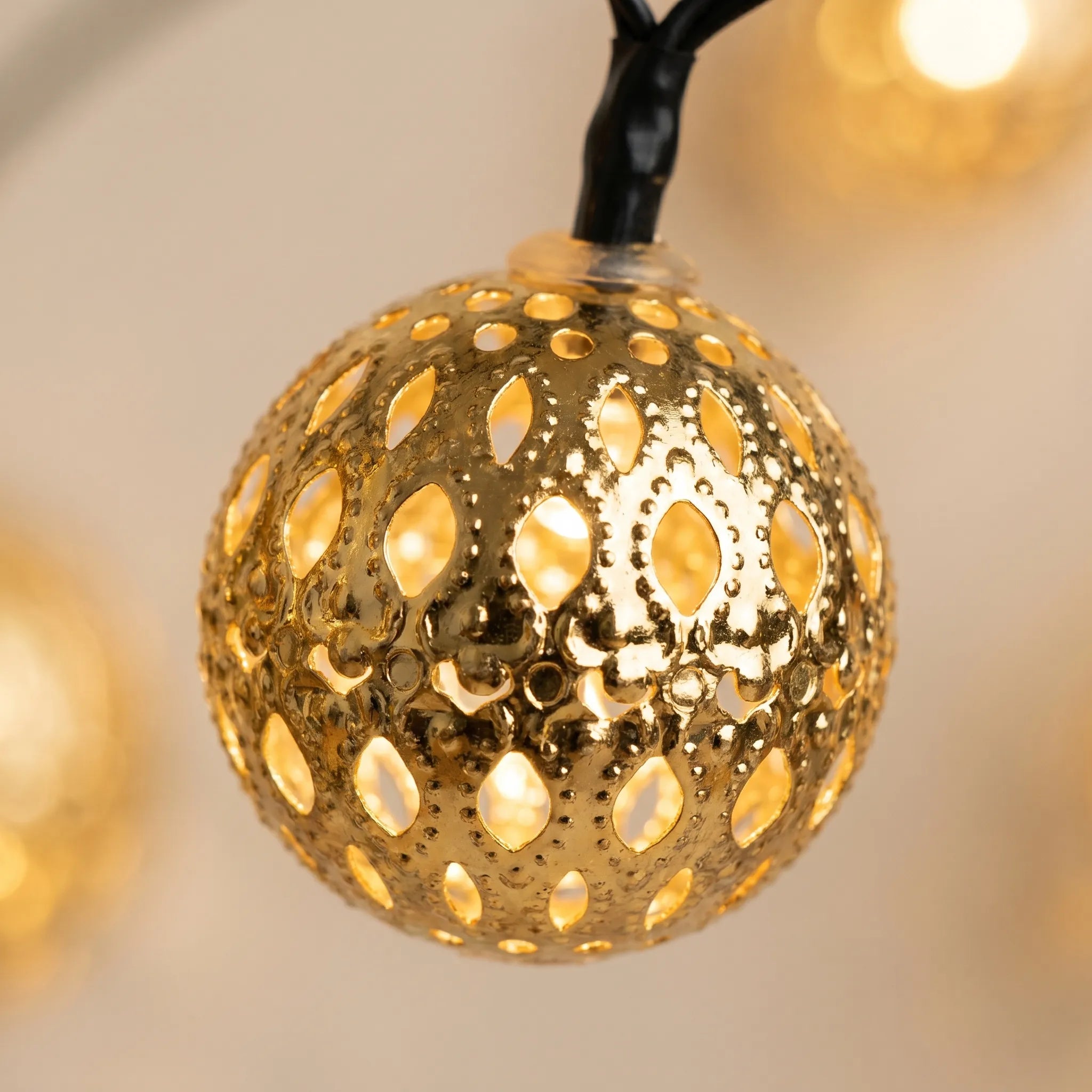 Solareve™ -  Moroccan Style String Lights -  Hanging On Fences