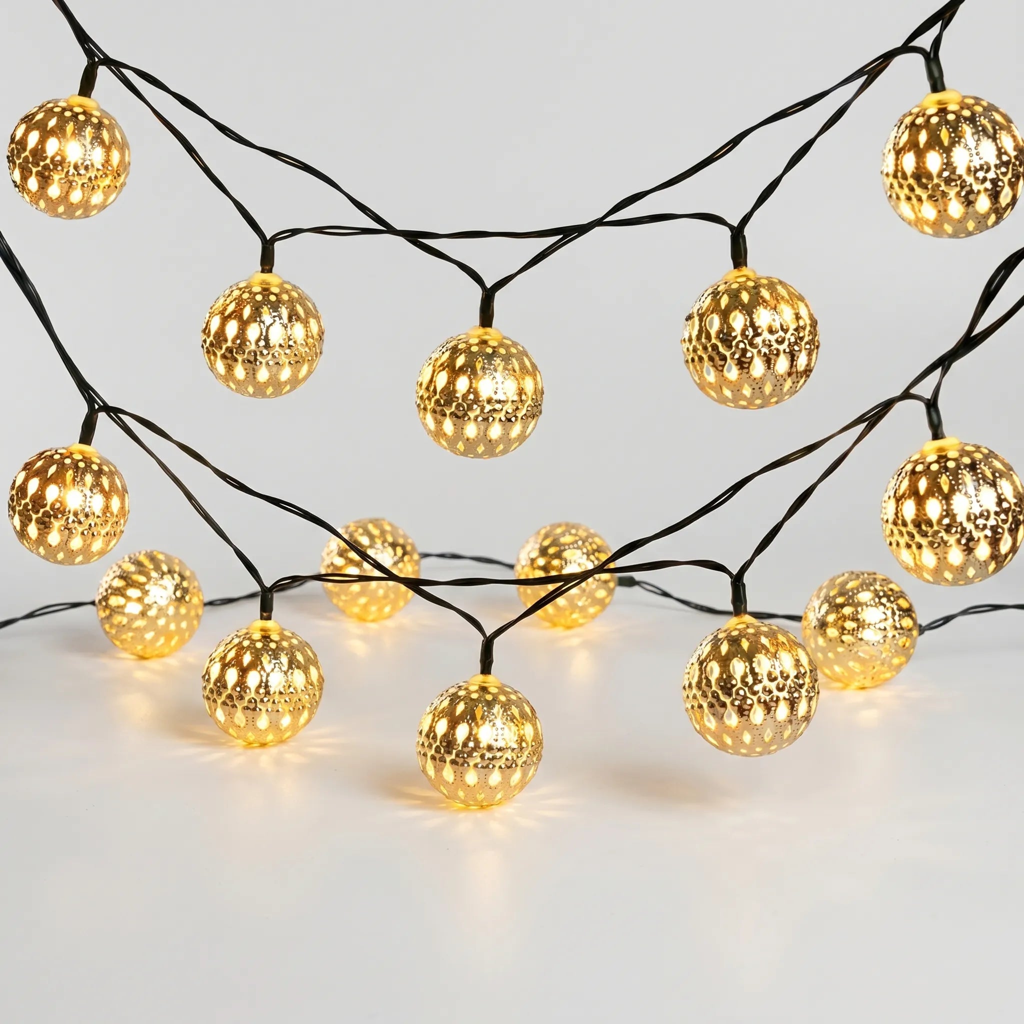 Solareve™ -  Moroccan Style String Lights -  Hanging On Fences
