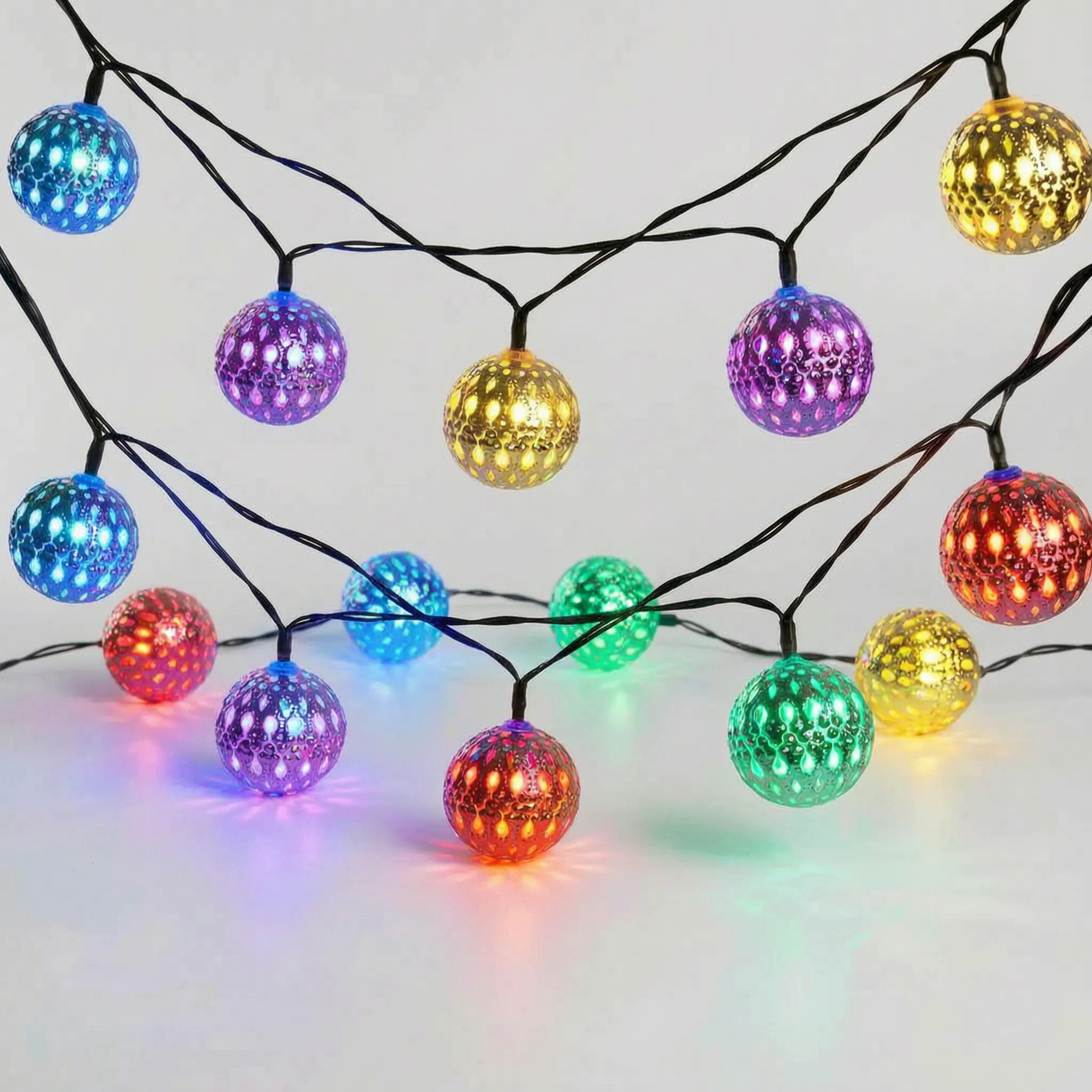 Solareve™ -  Moroccan Style String Lights -  Hanging On Fences