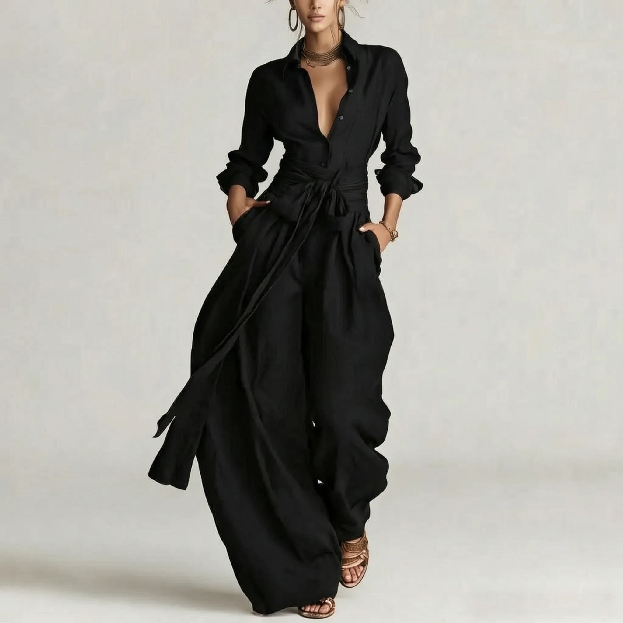 Solenna™ -  Wide-Leg Trouser Co-Ord Set -  Effortless Daytime Styling