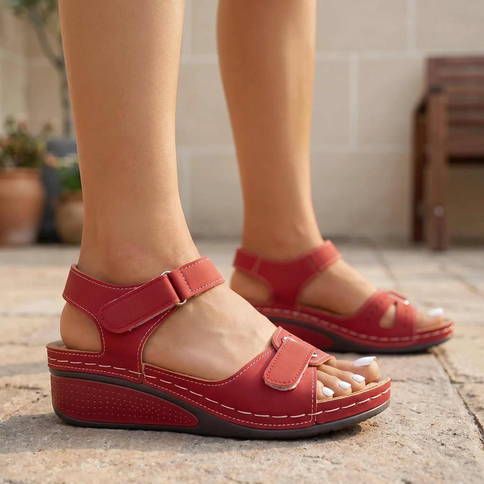 Solhaven™ -  Casual Adjustable Wedge Sandals -  Everyday Walking