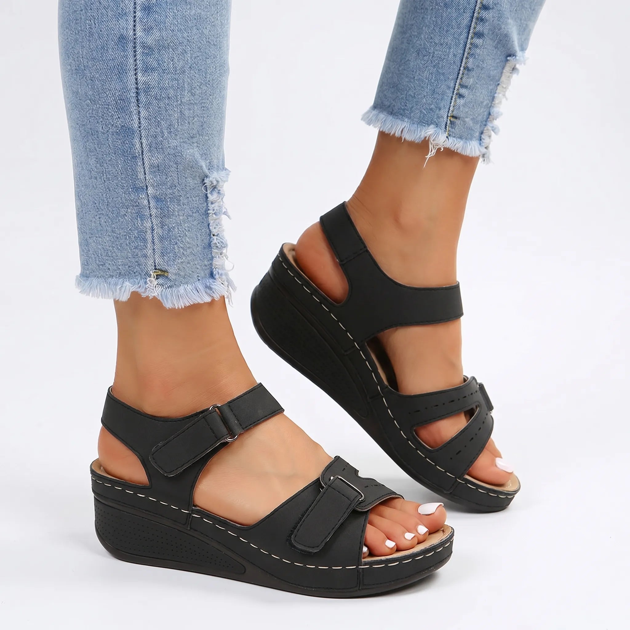 Solinta™ -  Women's Wedge Sandals -  Casual City Walking