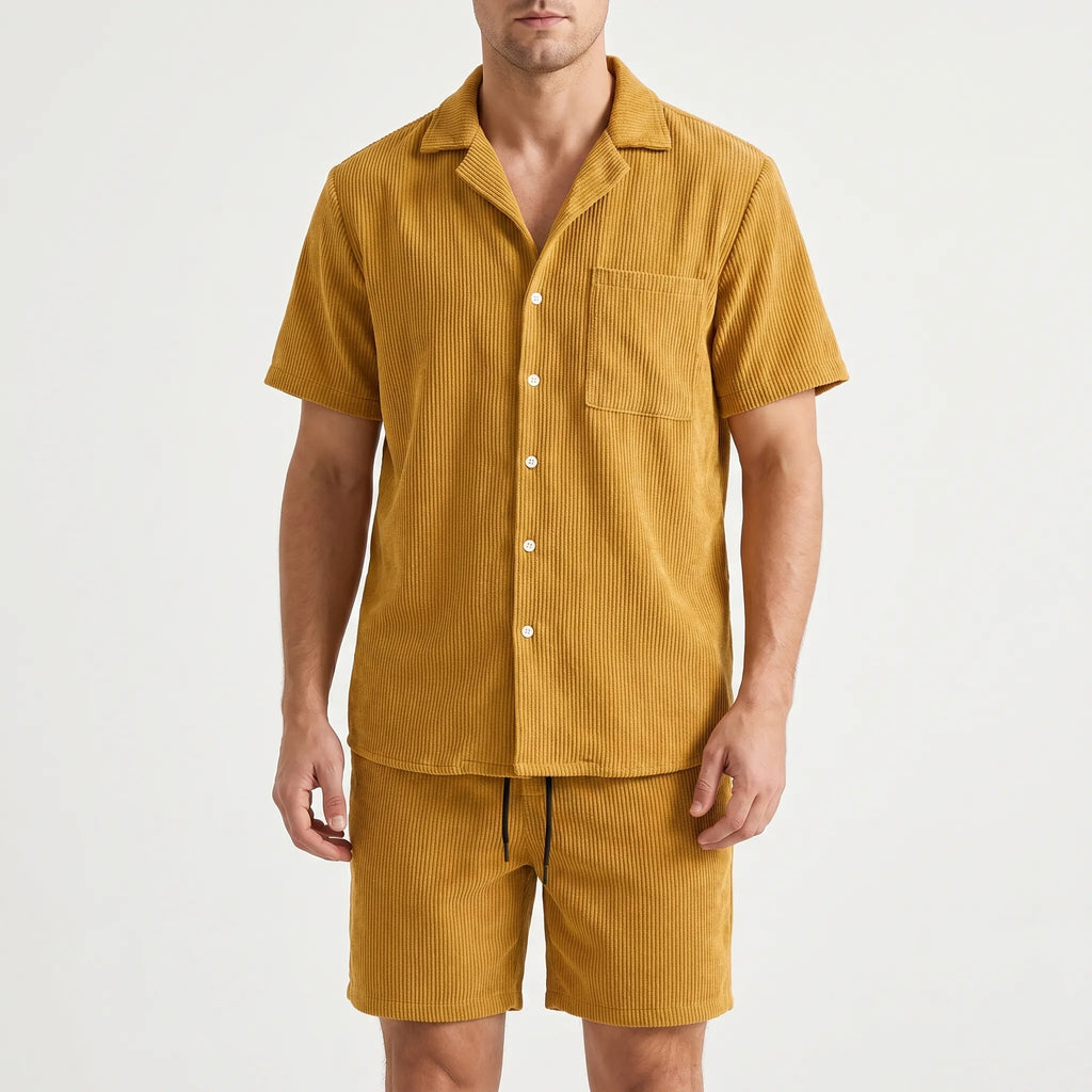 Solvay™ -  Men's Textured Summer Set -  Casual Daytime Wear