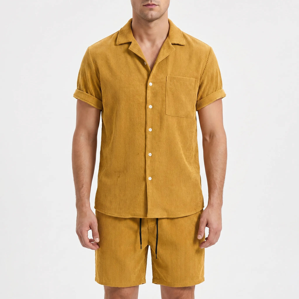 Solvay™ -  Men's Textured Summer Set -  Casual Daytime Wear
