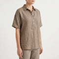 Soris™ -  Relaxed Fit Collared Blouse -  Smart-Casual Dressing