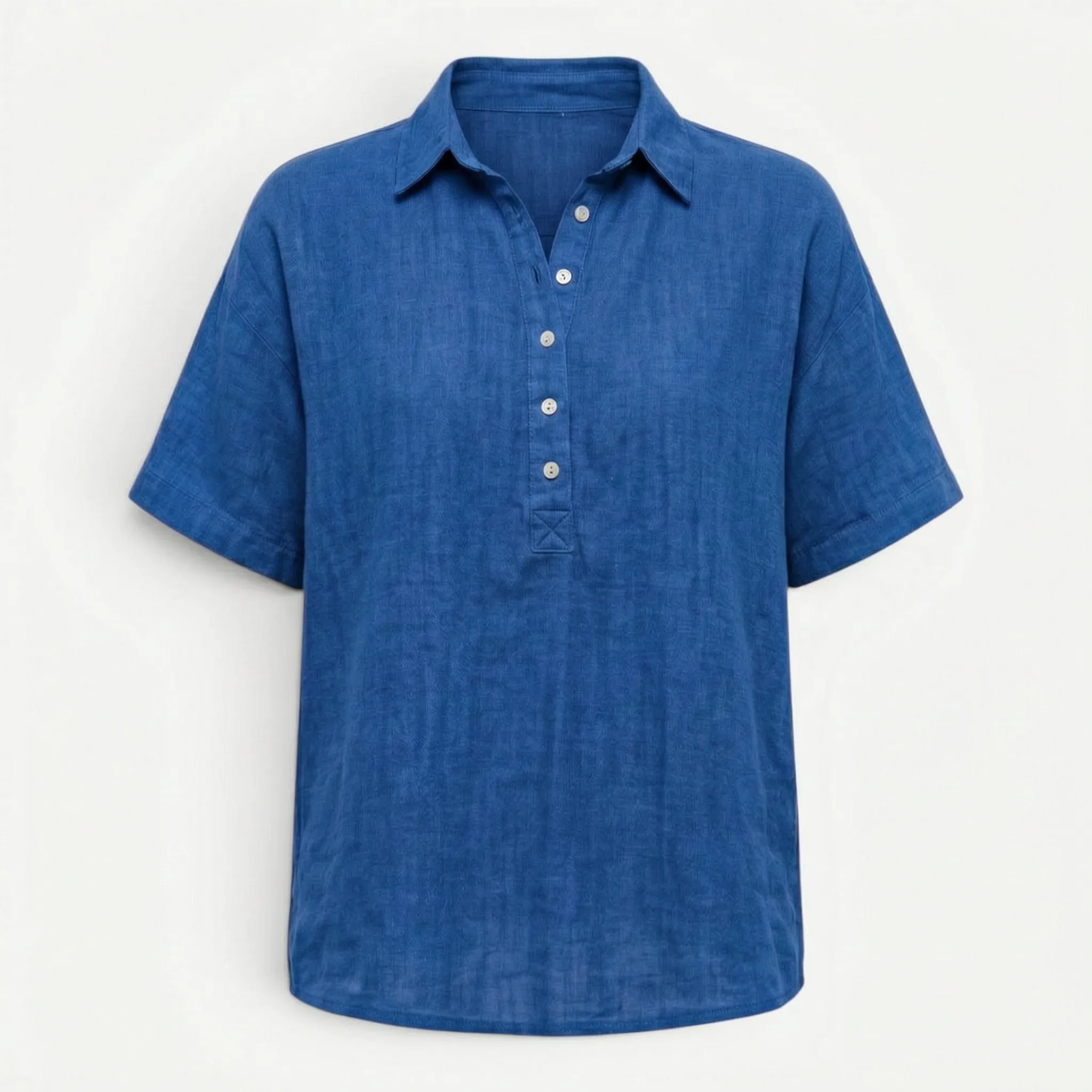 Soris™ -  Relaxed Fit Collared Blouse -  Smart-Casual Dressing