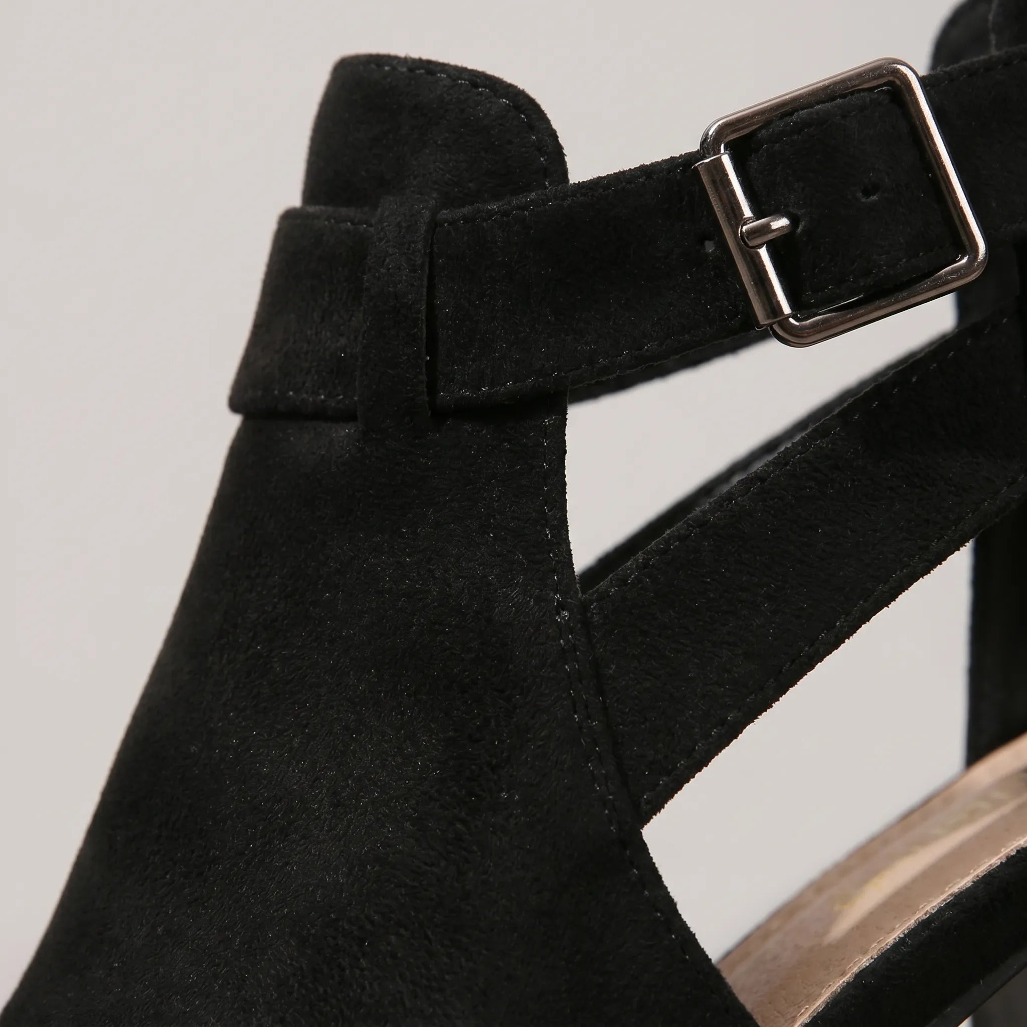 Stepchic™ -  Peep-Toe Block Heel Sandals -  Adding Subtle Height