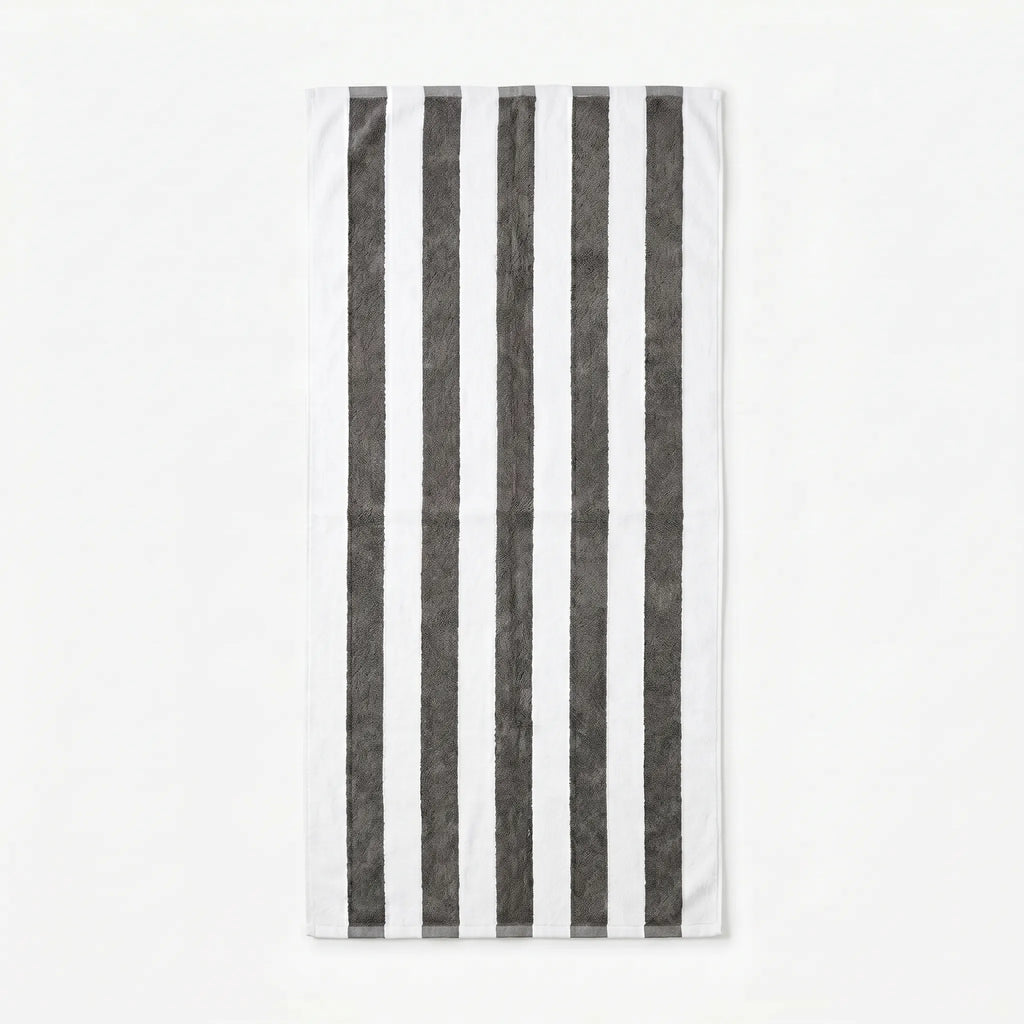 Stranze™ -  Classic Striped Beach Towel -  Drying Off After Swimming