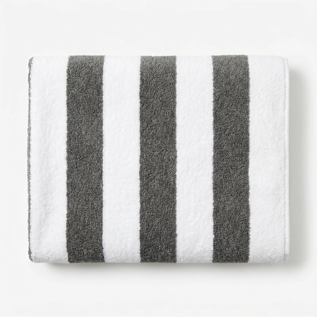 Stranze™ -  Classic Striped Beach Towel -  Drying Off After Swimming