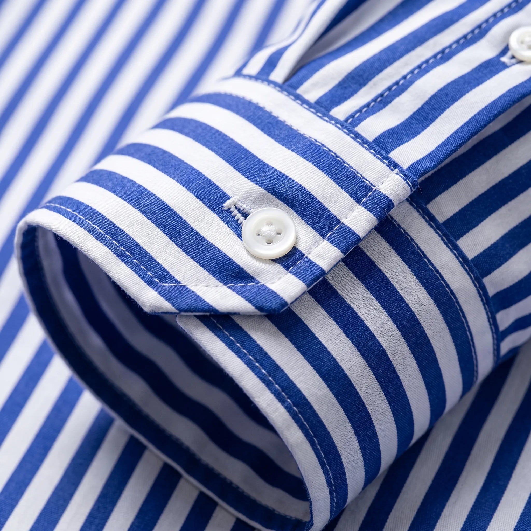 Striad™ -  Men's Striped Long Sleeve Shirt -  Office Wear