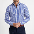 Striad™ -  Men's Striped Long Sleeve Shirt -  Office Wear